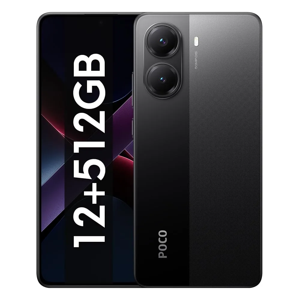 Xiaomi Poco X7 Pro 5G Smartphone, 12+512GB, Dimensity 8400-Ultra, 6,67” CrystalRes 1.5K Flow AMOLED, Fotocamera 50 MP, 6000 mAh, HyperCharge da 90 W, IP68, NFC, (caricatore non incluso), nero