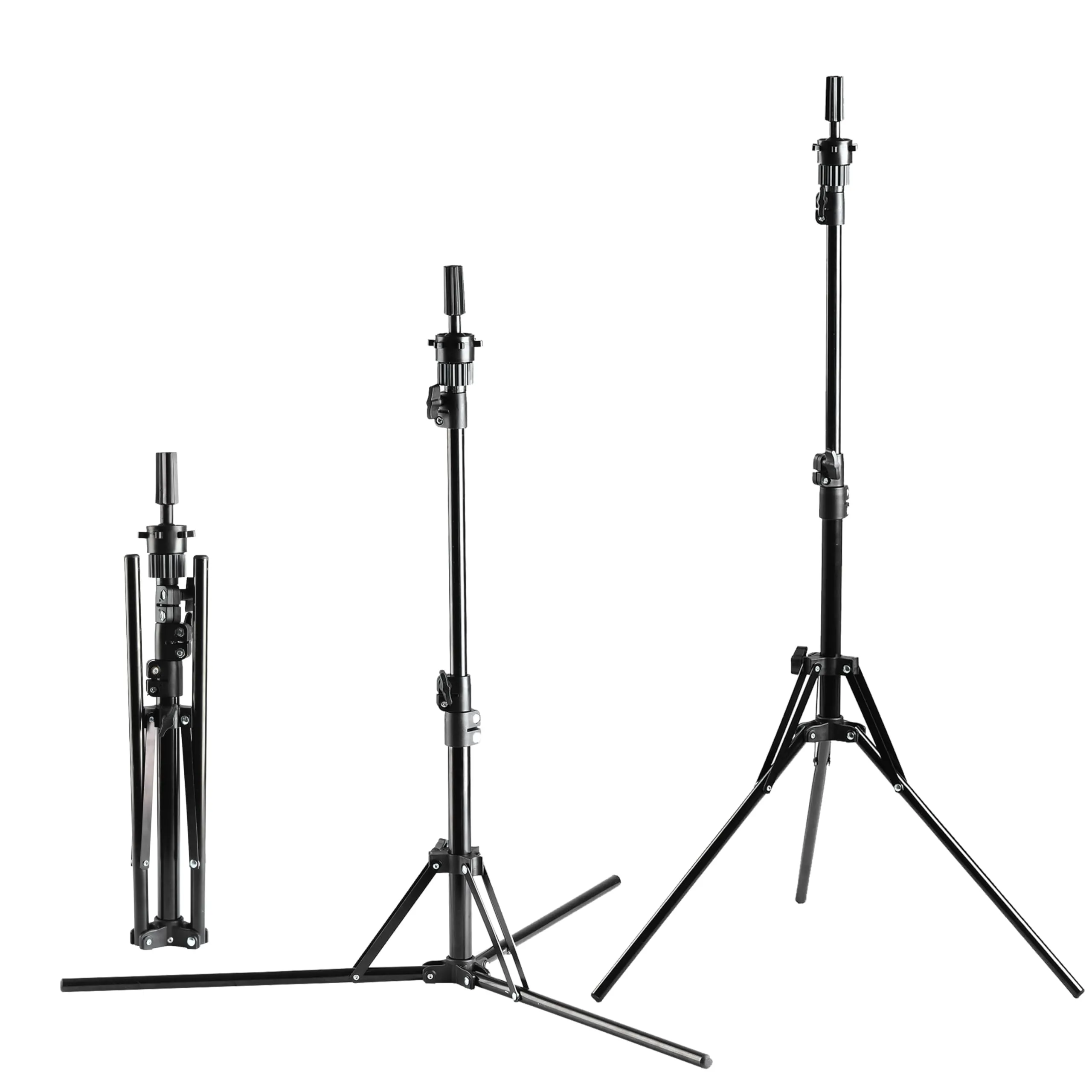 Anstar Supporto per parrucca da 19 a 61 pollici, pieghevole, testa di parrucchiere, supporto regolabile per cosmetologia, parrucchiere, formazione, testa