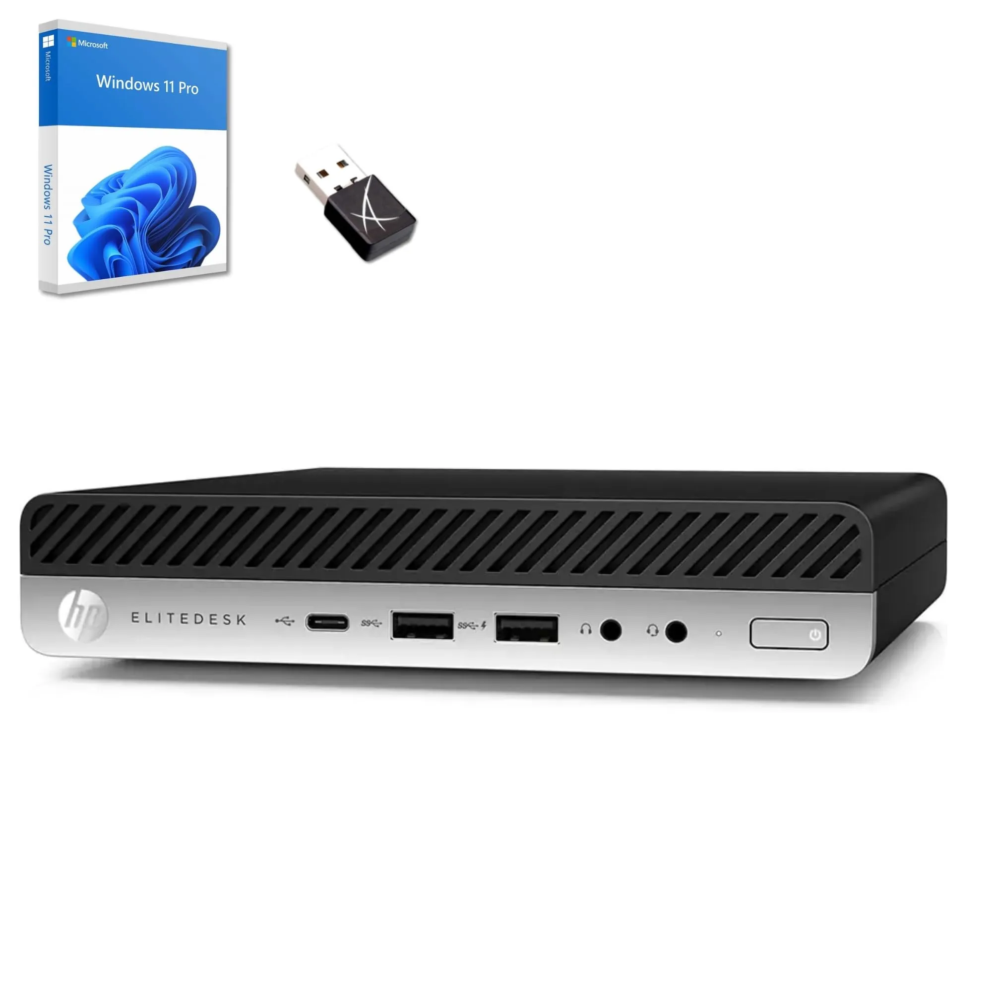 HP EliteDesk 800 G5 Mini Intel i5 9500t 6 thread | 16 GB RAM | 512 GB SSD | Business Office Multimedia Computer con 24 mesi di garanzia! USB 3.0 | WLAN | Windows 11 Prof. 64 bit con chiavetta USB