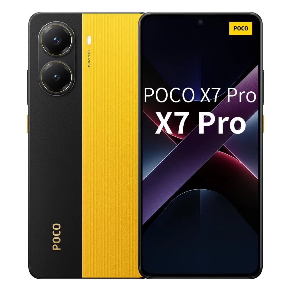Xiaomi POCO X7 Pro Smartphone, 12+512GB, 50MP camera principale con OIS, batteria da 6000mAh (typ) con ricarica HyperCharge da 90W, IP68, funzioni AI(Caricabatterie non incluso) Yellow