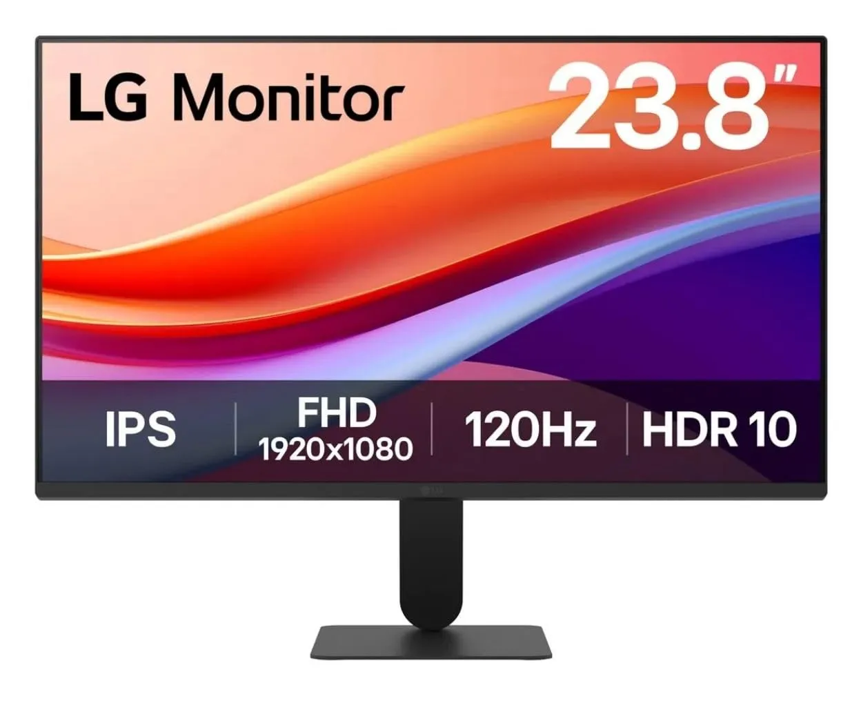 LG 24U411A Monitor 24" Full HD IPS, HDR 10, 120Hz, 1ms MBR, HDMI, D-Sub (VGA), Uscita cuffie, 1920x1080, sRGB 99%, Schermo Antiriflesso, Flicker Safe, Reader Mode, Nero