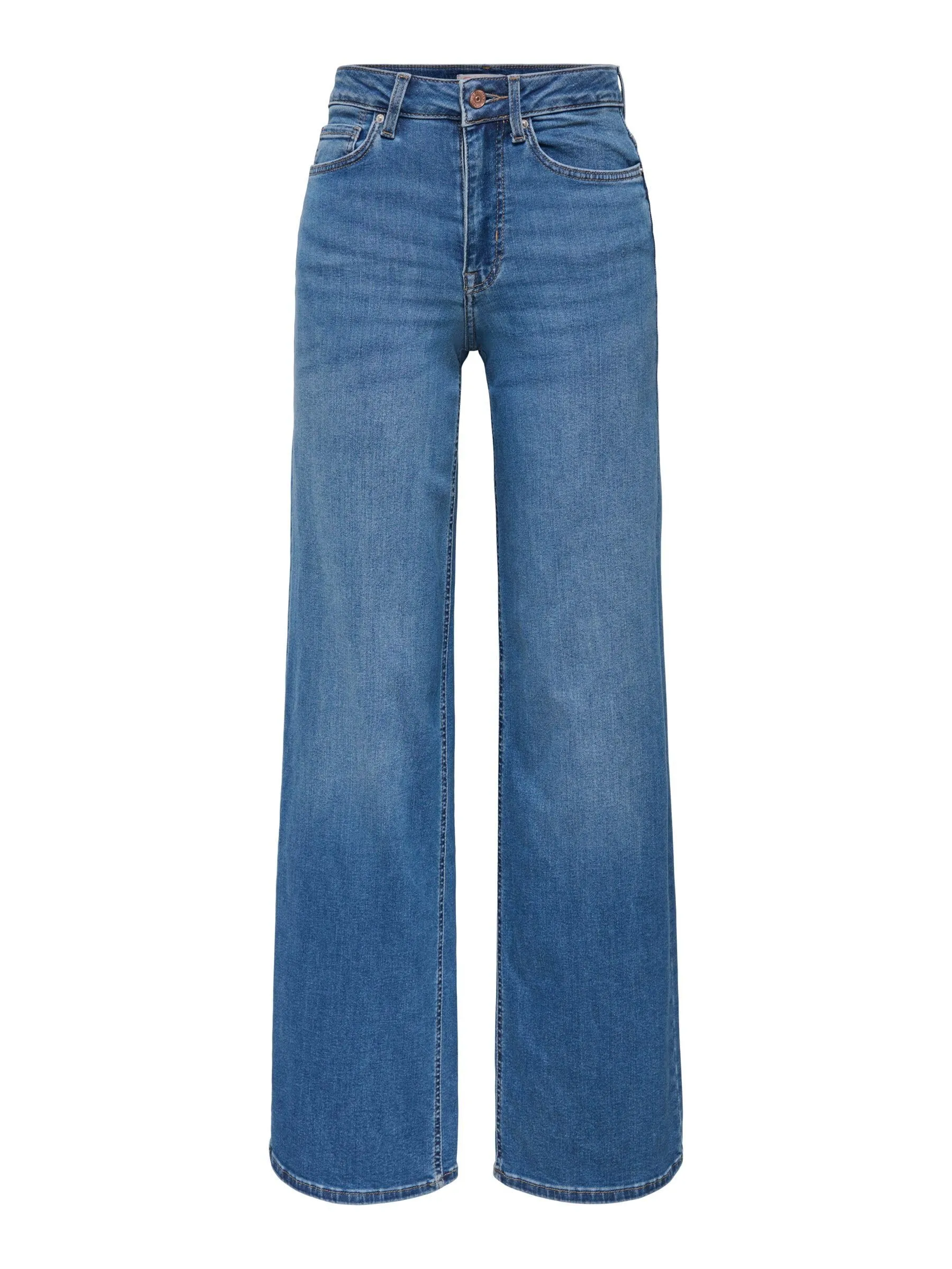 Only ONLMADISON Blush HW Wide DNM CRO372 Noos, ONLMADISON Blush HW Wide DNM CRO372 Noos Donna, Medium Blue Denim,
