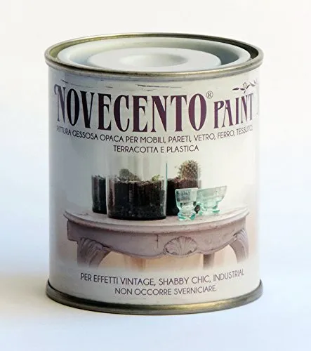 Novecento Paint Pittura Gessosa Extra Opaco Ideale Per Ambientazioni Ed Arredi In Stile Shabby Chic (Verde Salvia)