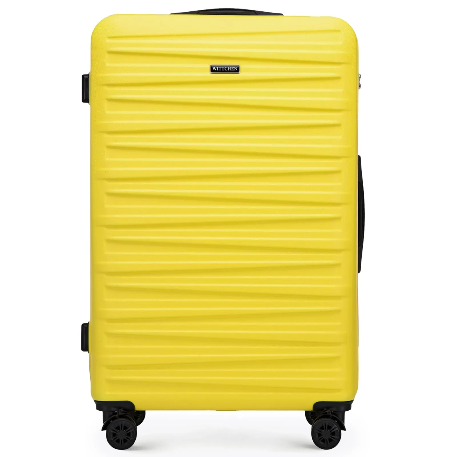 WITTCHEN Skyspeed Line Valigia grande Valigia rigida ABS Valigia grande Rolling Trolley Check-In Valigia da viaggio Serratura a combinazione Manico telescopico 4 Ruote Nero Ryanair/ITA Airways