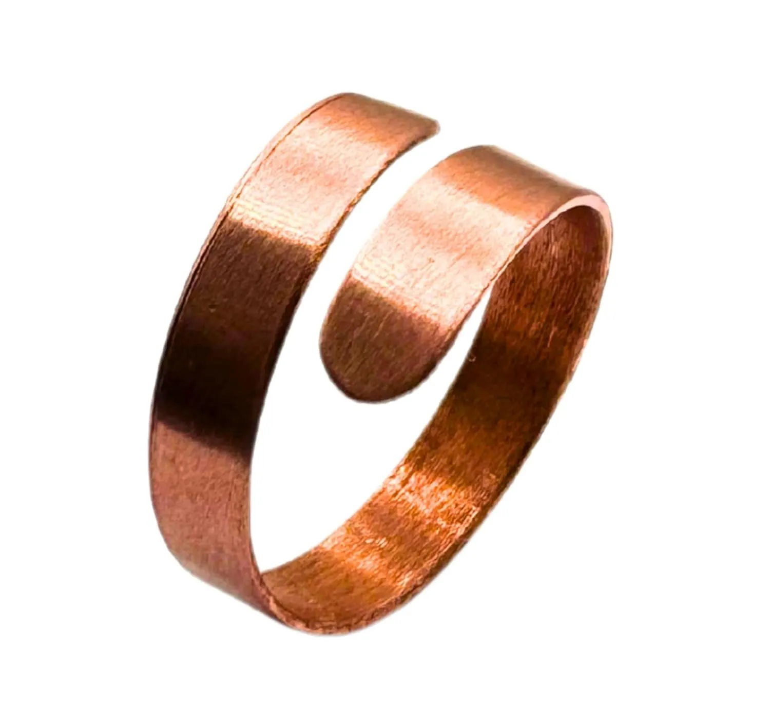 Antica Fucina Rho® - Anello Regolabile in Rame Grezzo | Fine ed Essenziale - Spessore del metallo 0,6 mm | Lavorazione Artigianale 100% Made in Italy | Unisex | Mod. Grecia - Taglia 8-12 (57-67mm)