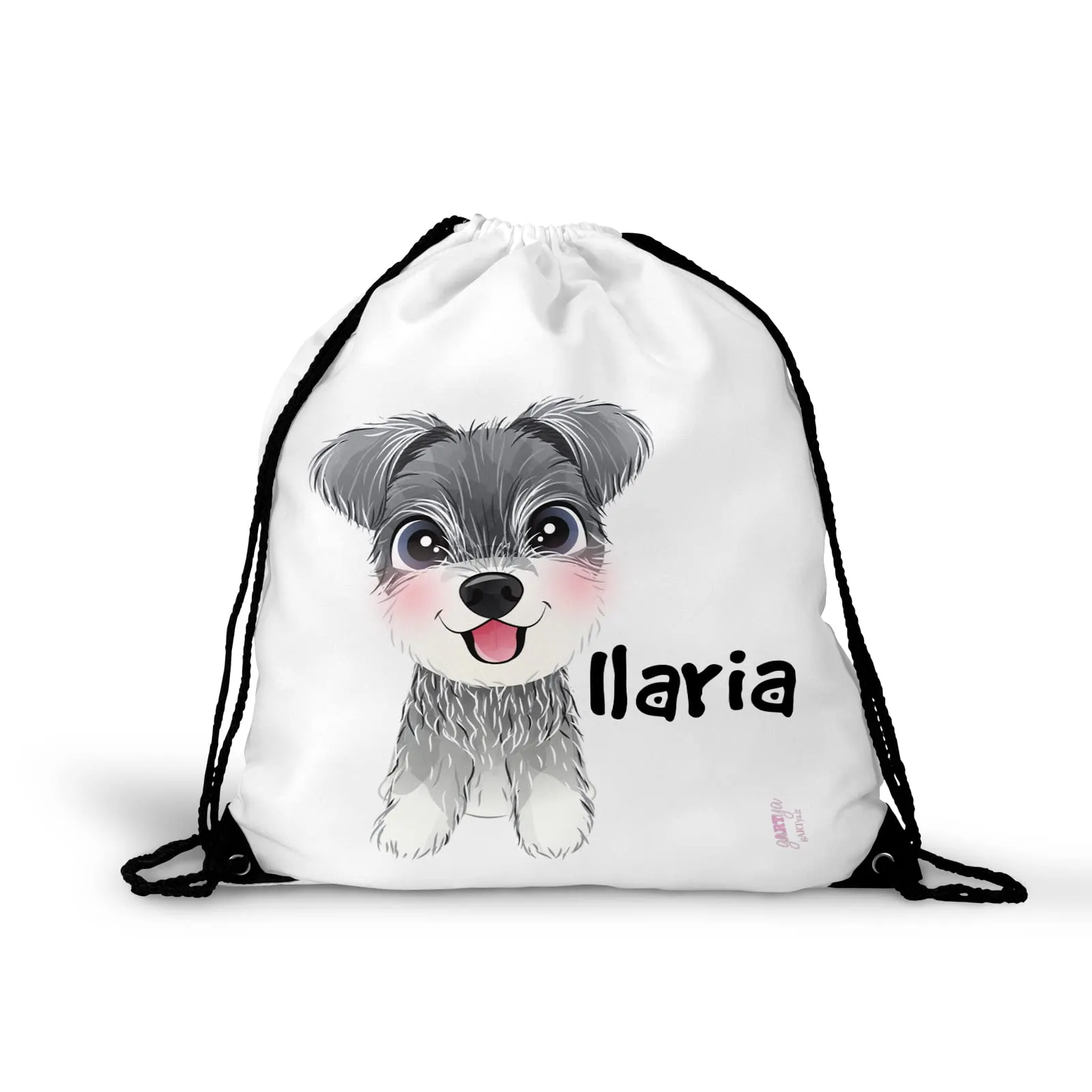 Zainetto cani cagnolini cuccioli personalizzato con nome sacca scuola e asilo tempo libero sport cani varie razze bambini amanti animali