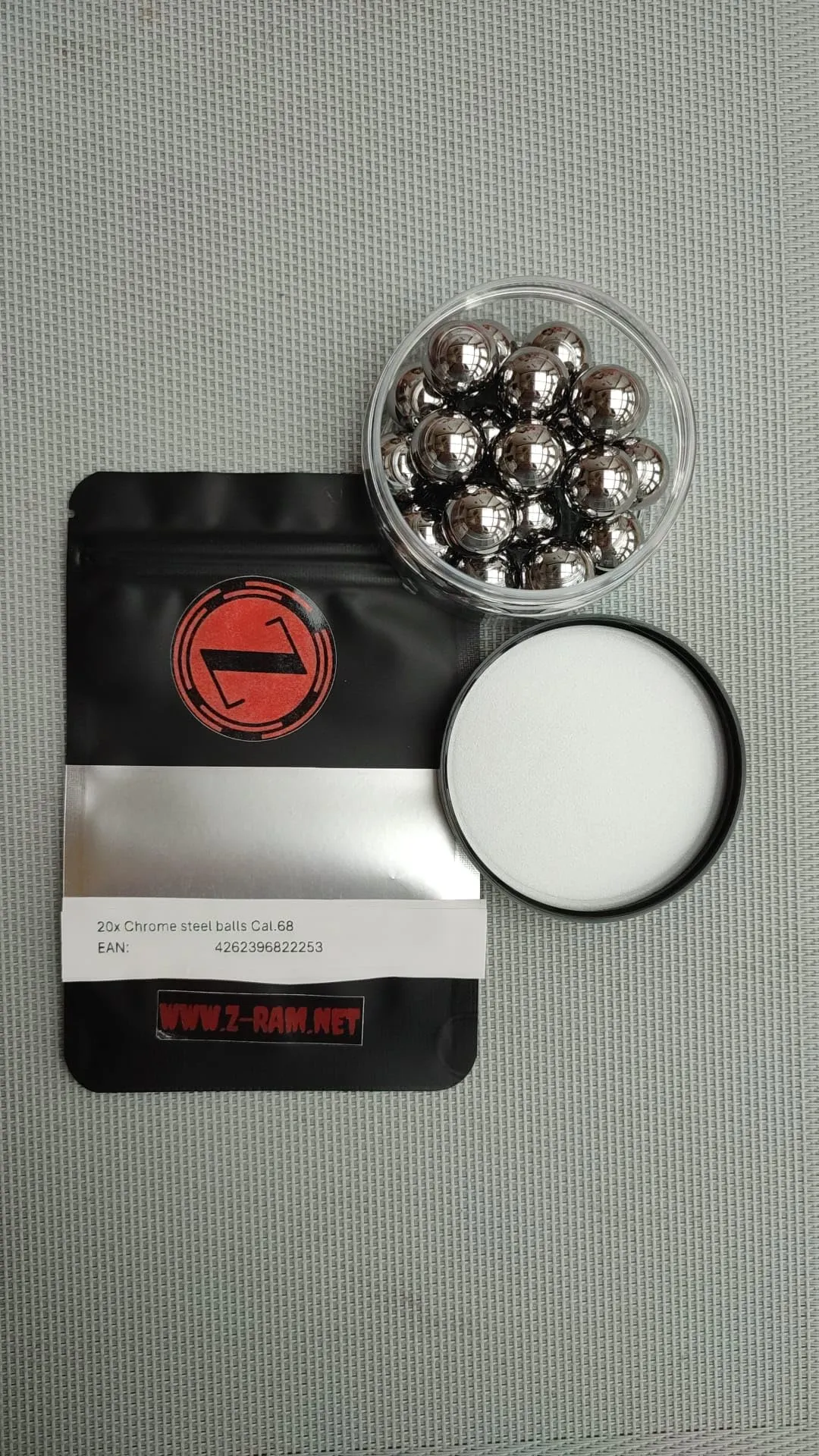 20 palline in acciaio cromato Cal.68 Glass Breaker Balls HDS68 HDX68