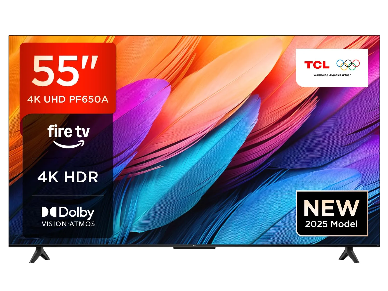 TCL 55PF650 55-inch TV 4K Ultra HD, HDR TV, Smart LED e Fire TV (Dolby Vision, Dolby Atmos, DTS, HDR 10, Alexa built-in, Airplay2, Miracast)