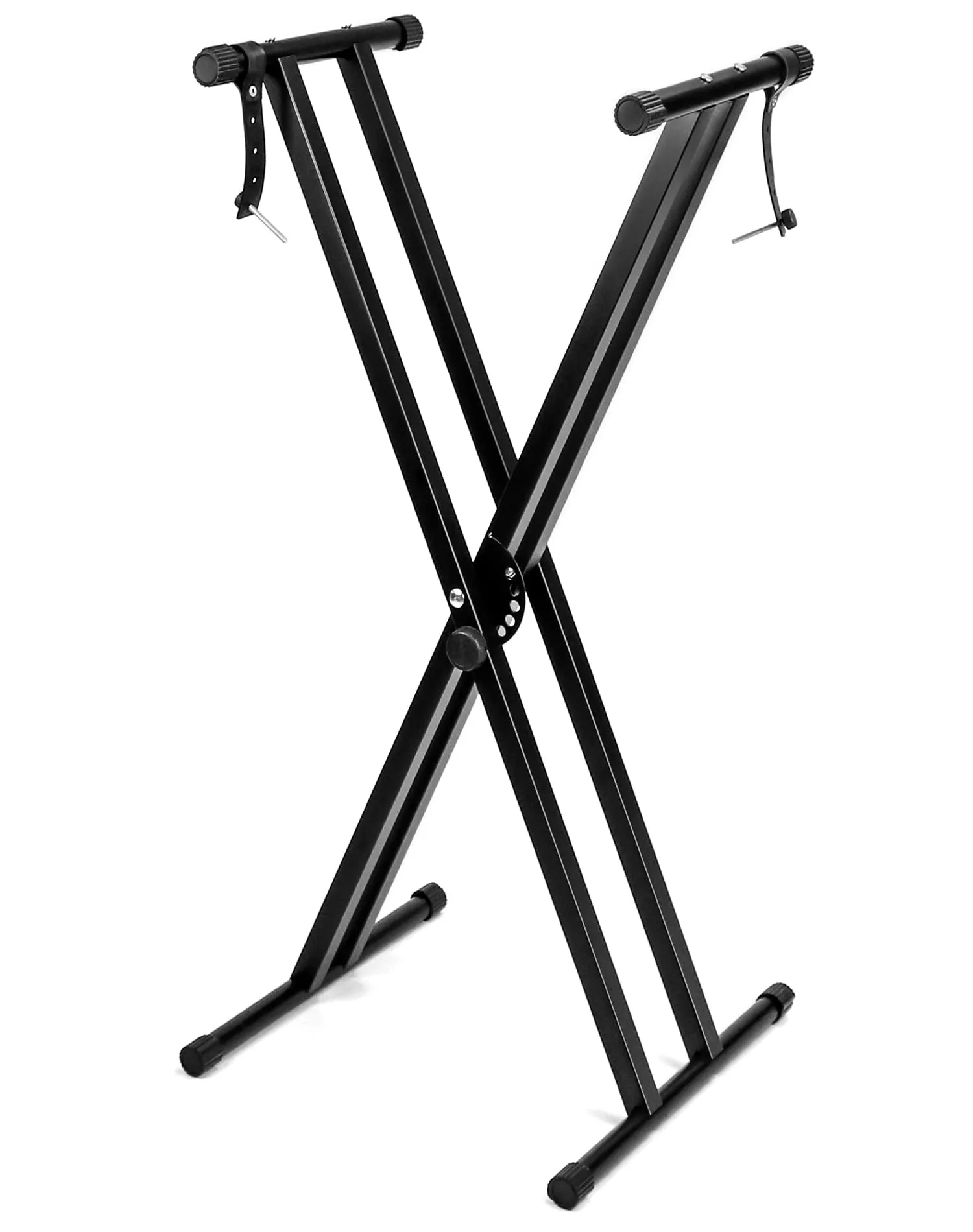 QWORK® Supporto per tastiera , supporto per pianoforte elettrico, struttura a X, 7 livelli regolabili