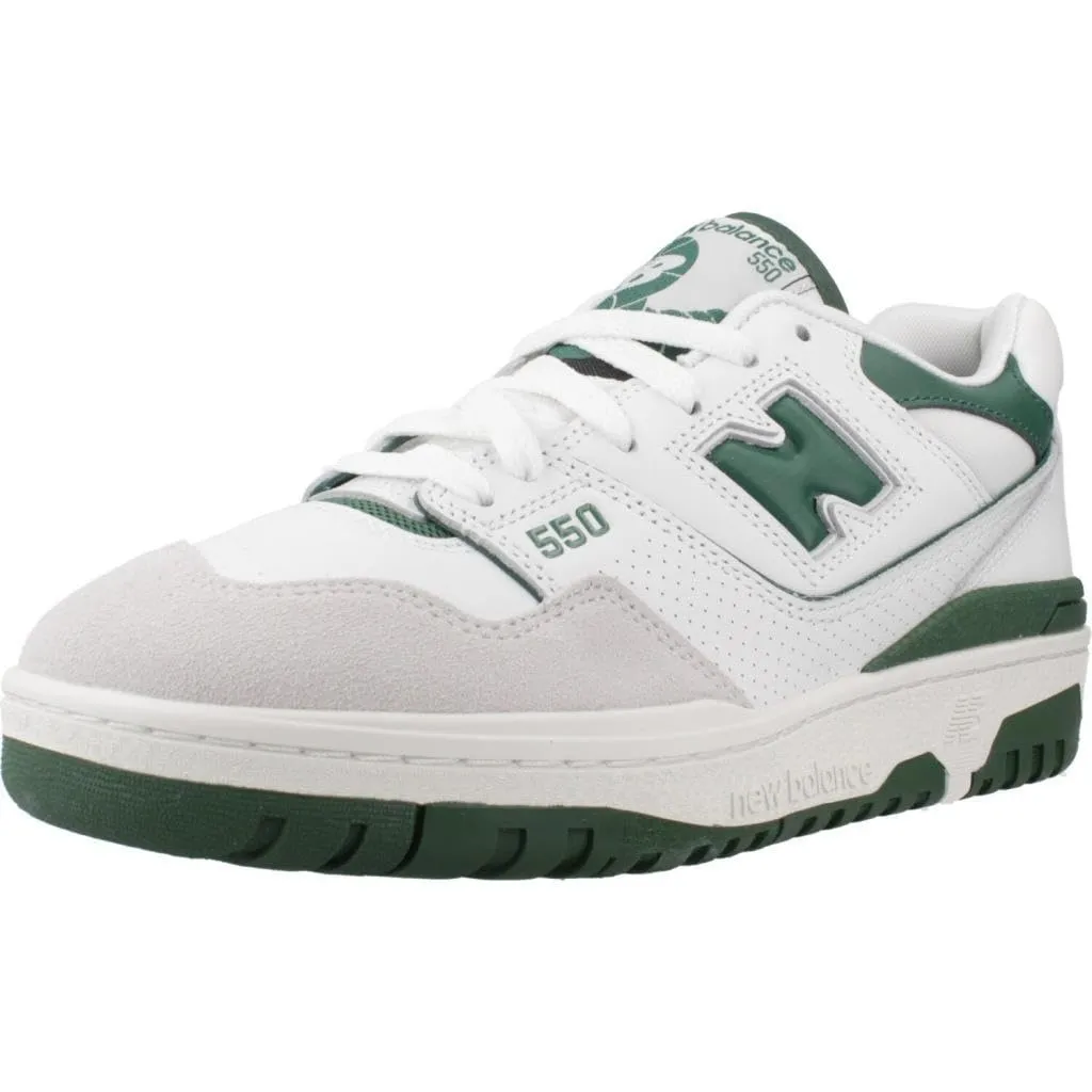 New Balance Sneaker da bambino 574 V1 con lacci, Bianco/Verde Foresta Team, 38 EU