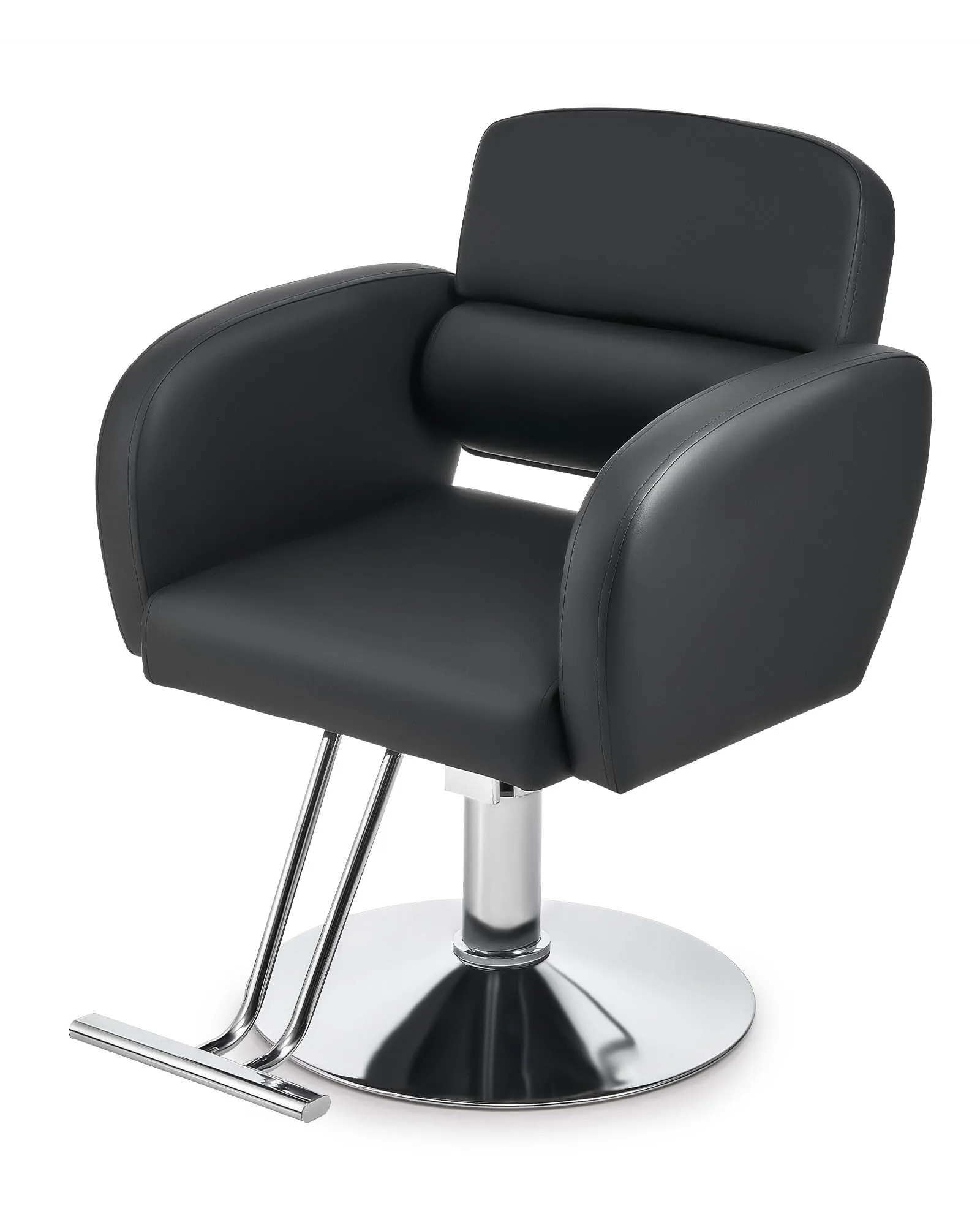 CO-Z Sedia da Parrucchiere Sedia da Barbiere Professionale con Girevole a 360° Altezza Regolabile 15 cm Poltrona da Parrucchiere Idraulica Capacità di 250 kg per Barbieri e Salone di Bellezza