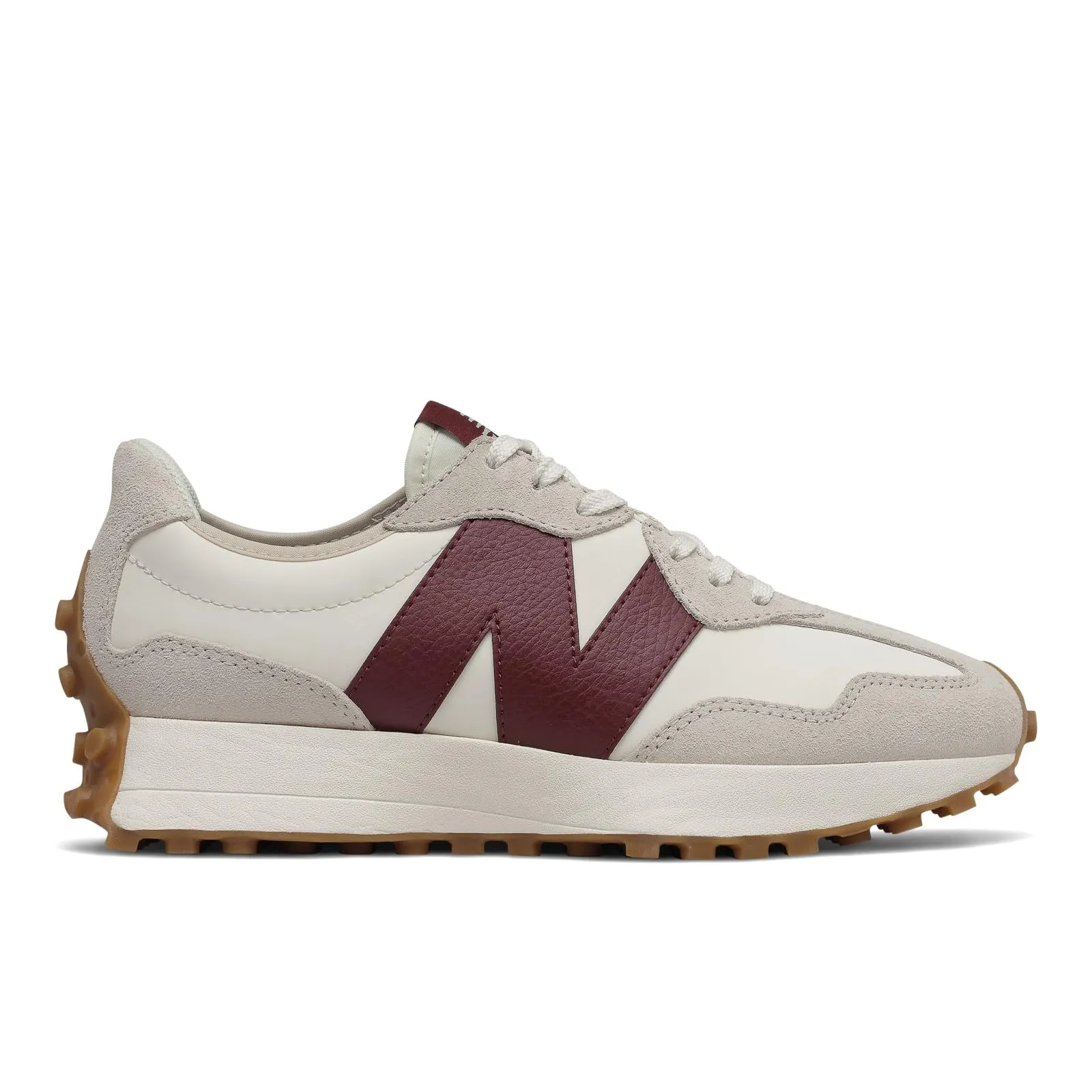 NEW BALANCE 327, Sneaker Donna, Moonbeam/Classic Burgundy, 37.5 EU