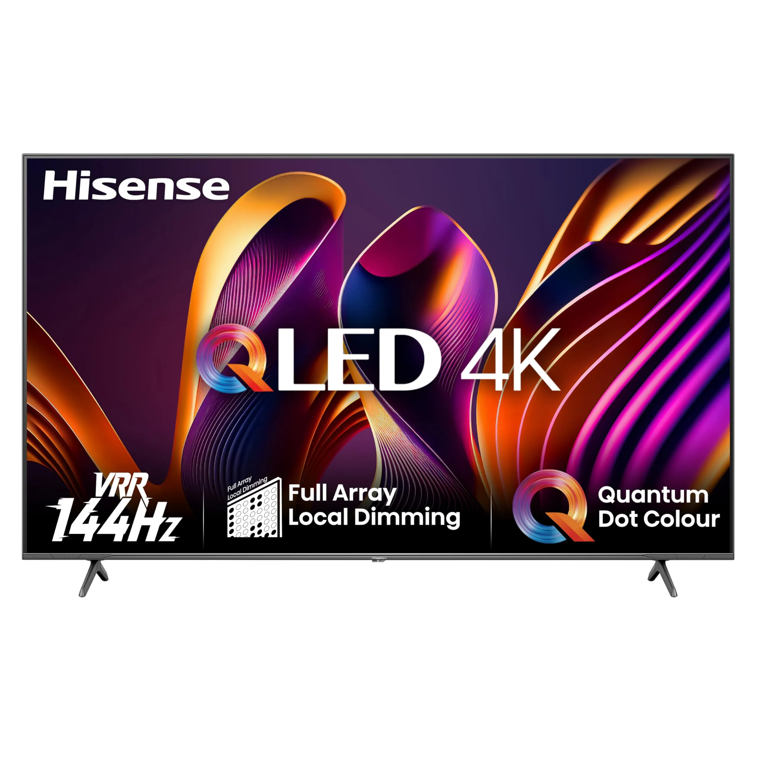 Hisense TV 65" QLED 4K 144Hz 65E77NQ PRO, Smart TV VIDAA U7, Dolby Vision IQ, HDR 10+ Adaptive, 144hz Game Mode PRO, Dolby Atmos 2.1, Alexa Built-in, Tuner DVB-T2/S2 HEVC 10, lativù 4K