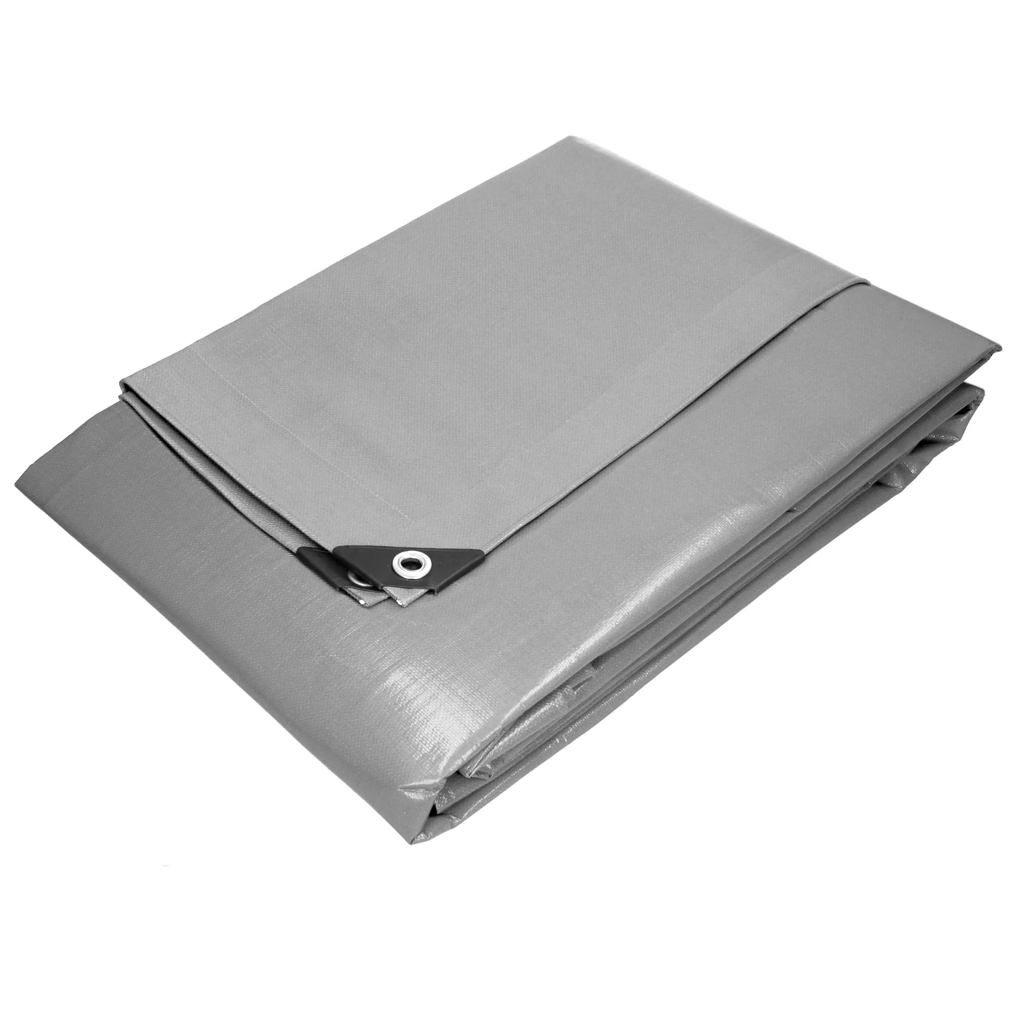 ECD Germany Telone in Tessuto con Occhielli 8x12 m 96m² 260g / m² Grigio in Polietilene Telone Impermeabile per Esterno Antistrappo Telo di Protezione Antipioggia Teloni Occhiellati Telone Protettivo