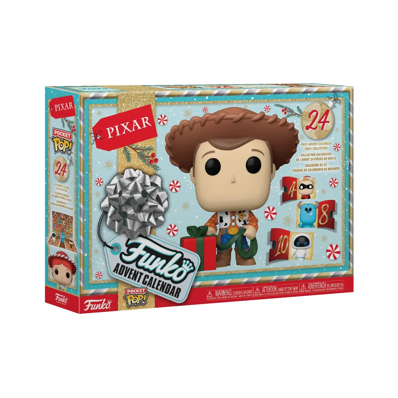 Funko Advent Calendar: Pixar 2024 - Pixar Collection - 24 Giorni di Sorprese - Mini Figura in Vinile da Colleziones - Mystery Box - Idea Regalo - di Natale per Ragazze, Ragazzi e Bambini