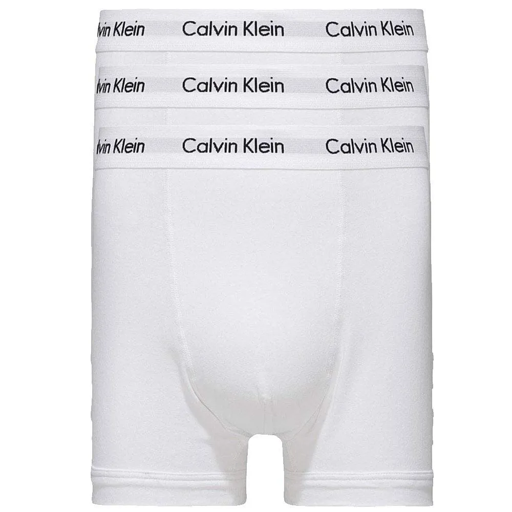 Calvin Klein Boxer Uomo Confezione da 3 Cotone Elasticizzato, Bianco (White), M