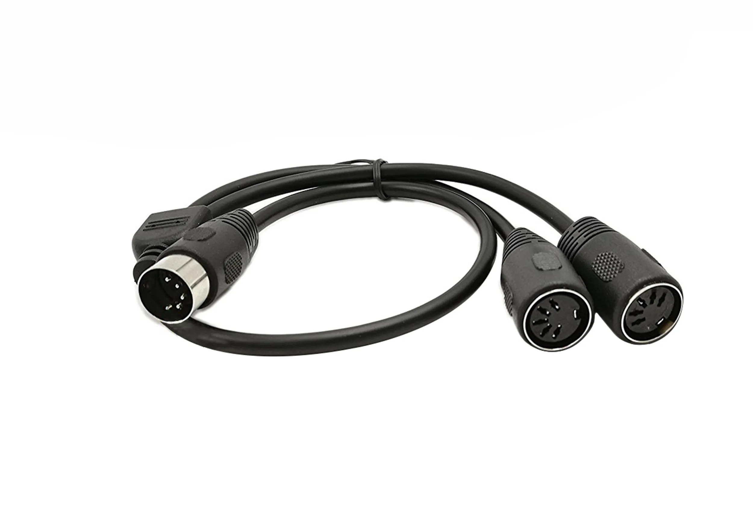 Sinloon MIDI DIN A pin splitter y adattatore cavo, MIDI 5 pin maschio a Dual 2 x din-5 femmina cavo audio, tastiera Midi (sintetizzatore, Organo, piano elettrico, MIDI Guitar (D5P m-2 F, 0.5meter)
