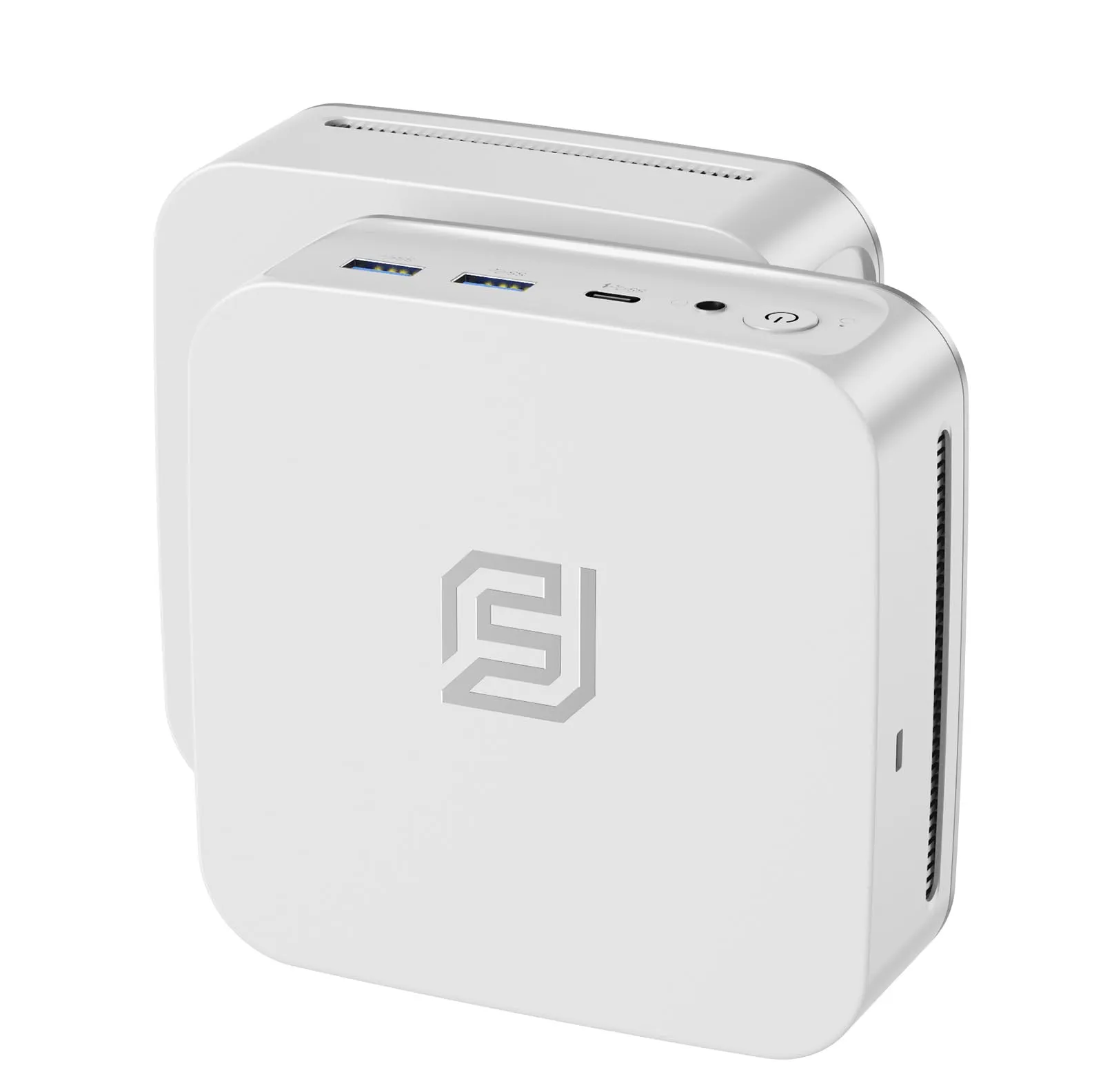 FUNYET Mini PC Laptop,Win 11 Pro Portatile, 16 GB de RAM DDR4, SSD de 512 GB, procesador N95 (hasta 3,4 GHz), HDMI+ DisplayPort/RJ45x2/WiFi/Bluetooth 5.0/USB 3.2, Compatible con Pantallas 4K, Blanco
