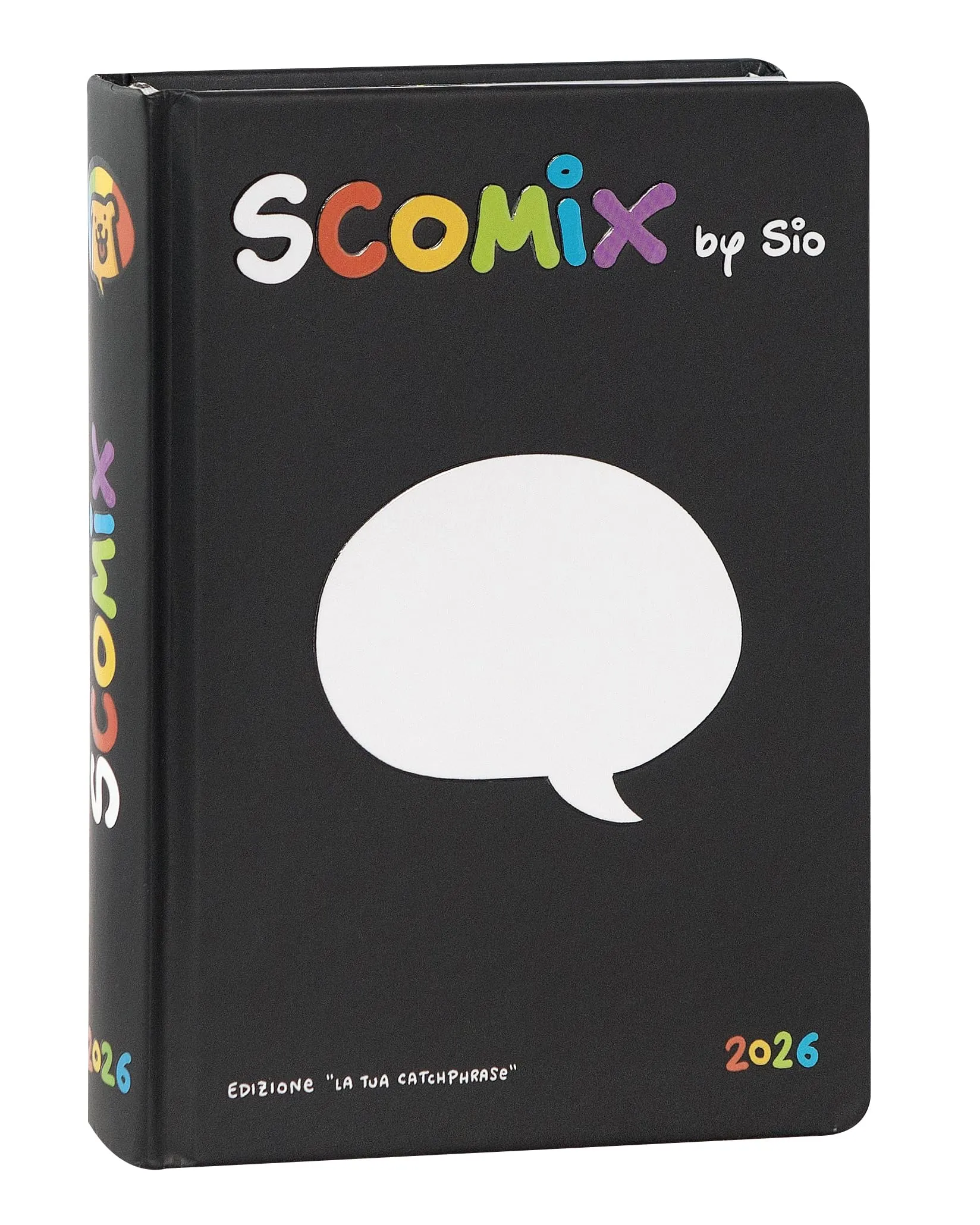 COMIX Scottecs by Sio - Agenda Scolastica 16 Mesi 2025-2026, Diario Scuola per Bambini e Ragazzi con Copertina Rigida, Ideale per Scuola Elementare e Media, 12x16.5 cm, Nero