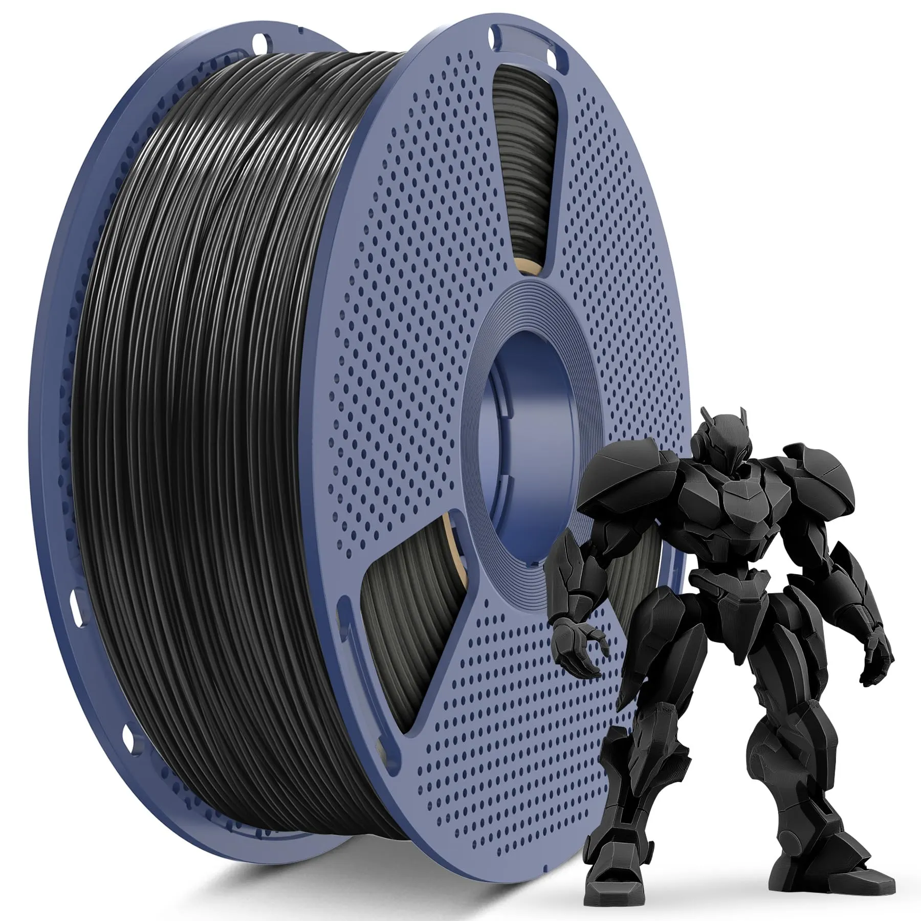 SUNLU ABS Filamento 1,75mm, ad alta Resistenza, Resistente alle alte Temperature, per Stampante 3D, Bobina da 1 kg, abs Nero