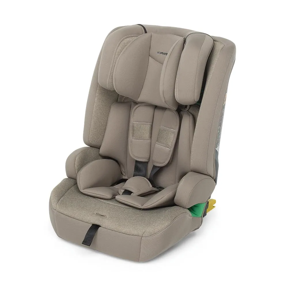 Foppapedretti Seggiolino Auto Street I-Size, per bambini da 76 a 150 cm di altezza, 15mesi-12 anni, conforme ECE R129, Fissaggio a 3 punti, Safe Body Protection, Protezione Impatti Laterali, Sand