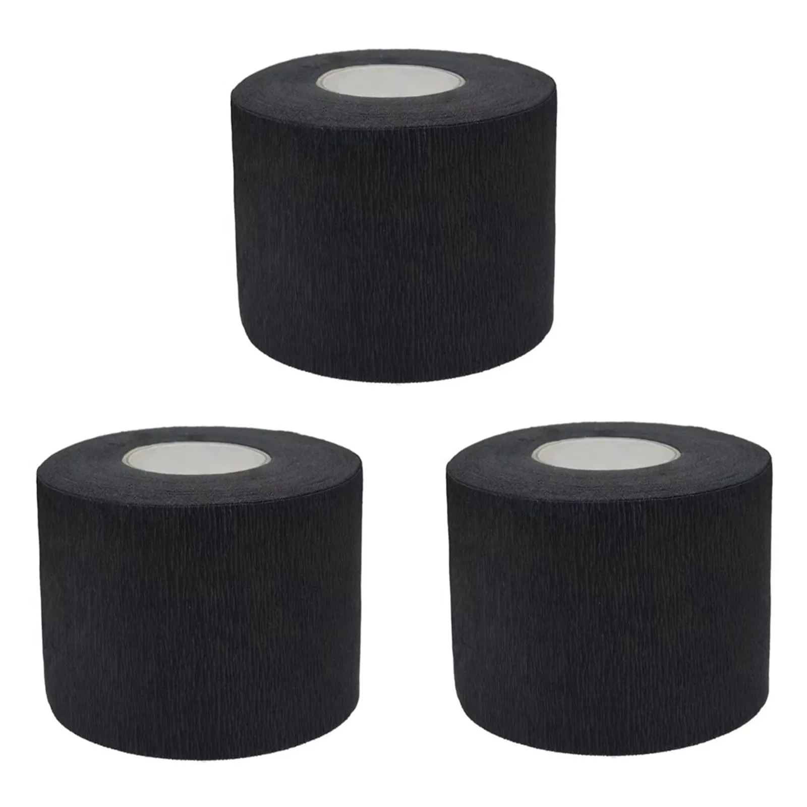 Feisate Carta Collo Barbiere 3 Rotoli 300 Strisce, Carta Collo Parrucchiere, Cartacollo Barber, (3, Nera)