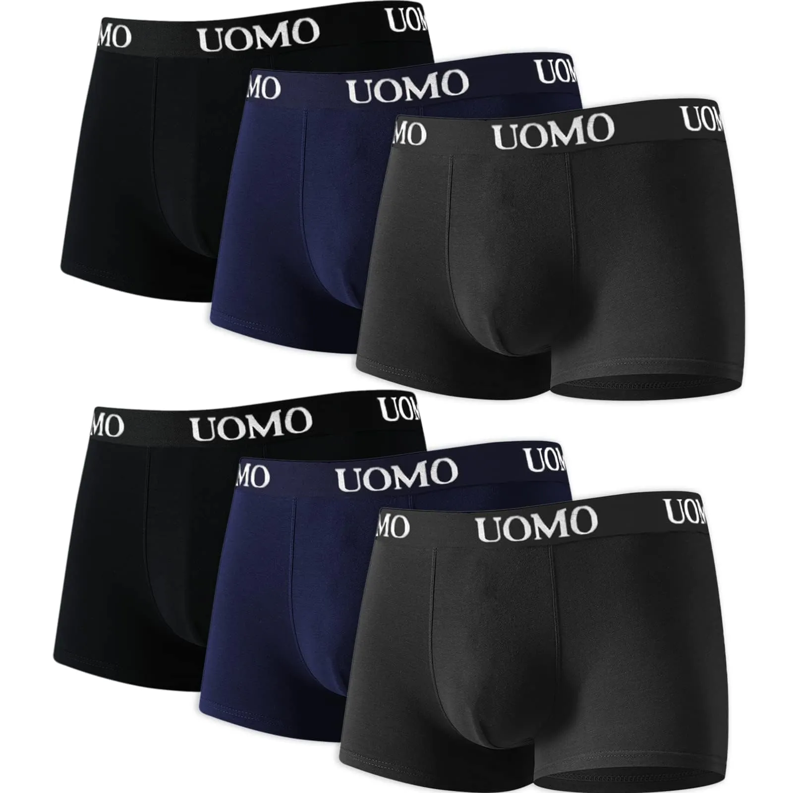 Poligono Boxer Uomo Cotone Set 6 Pezzi, Mutande Uomo Boxer Confortevolezza, Elasticizzato, Traspirabilità, Resistente, Intimo Maschile (S - 6XL)
