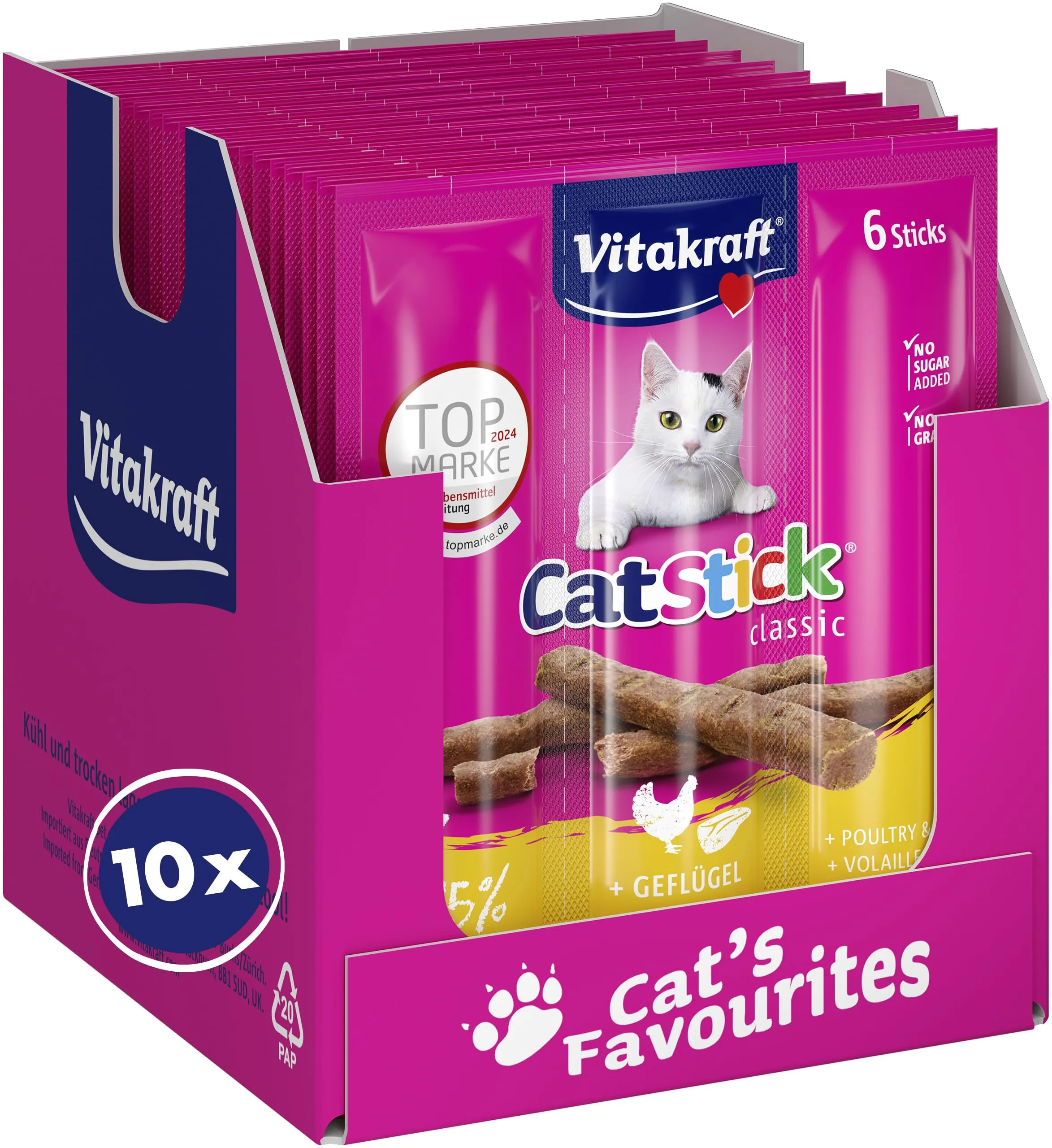 Vitakraft Cat-Stick Mangime complementare per Gatti, 360 unità
