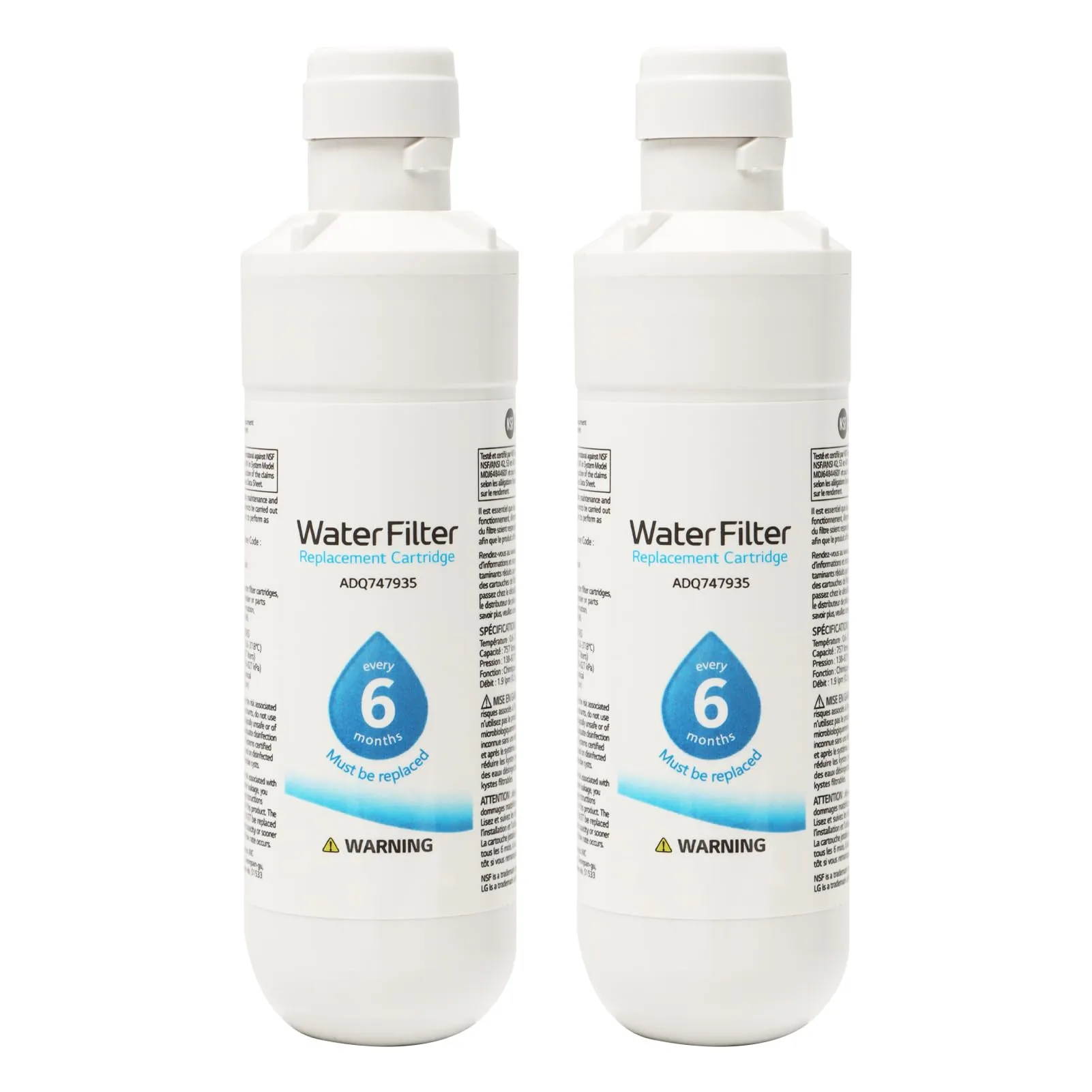 Filtro dell'acqua per frigorifero, filtro dell'acqua esterno universale per frigorifero, LT1000P, filtro dell'acqua per la casa, colore bianco, per Kenmore9980 (2 pezzi)