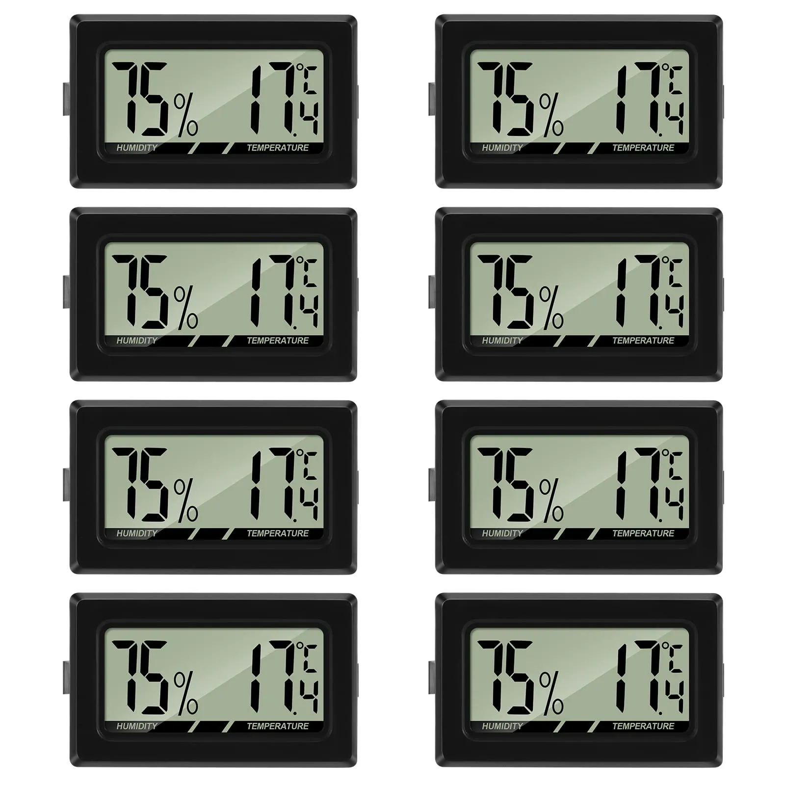 Thlevel Mini Termometro Igrometro Digitale Termoigrometro Temperatura e Umidità per Serra Casa Ufficio 8PCS