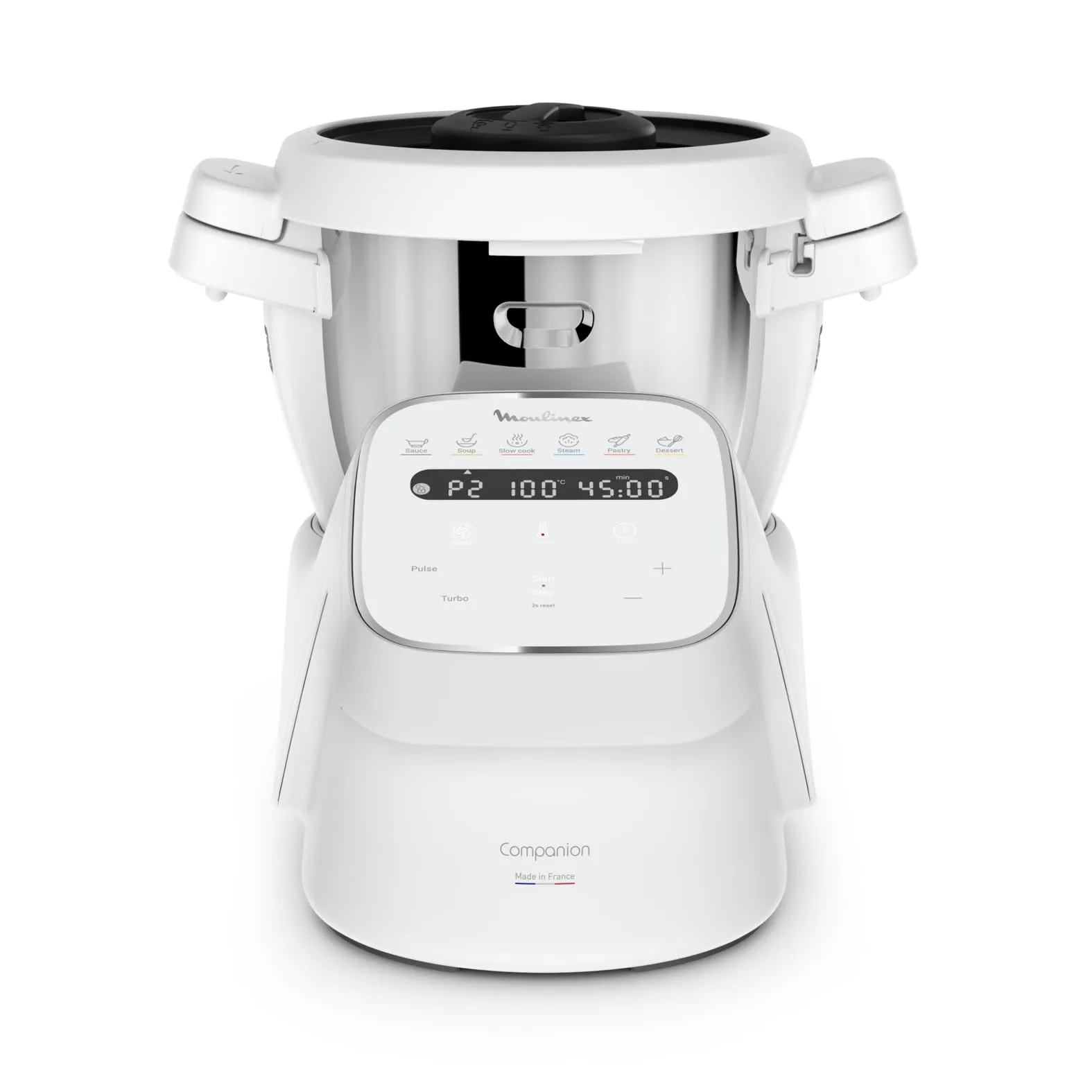 Moulinex Companion, Robot da Cucina Multifunzione per 10 Persone, 14 Funzioni e Modalità Manuale, Capacità 3L, Colore Grigio, HF8401F1