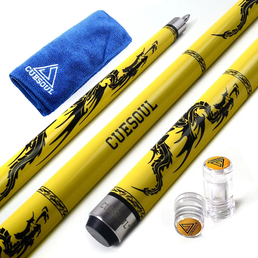 CUESOUL SOOCOO Serie 58 "19 oz 11,5 Millimetri Tip Maple Pool Cue Stick Set con Joint/Albero Protector e Cue tovagliolo
