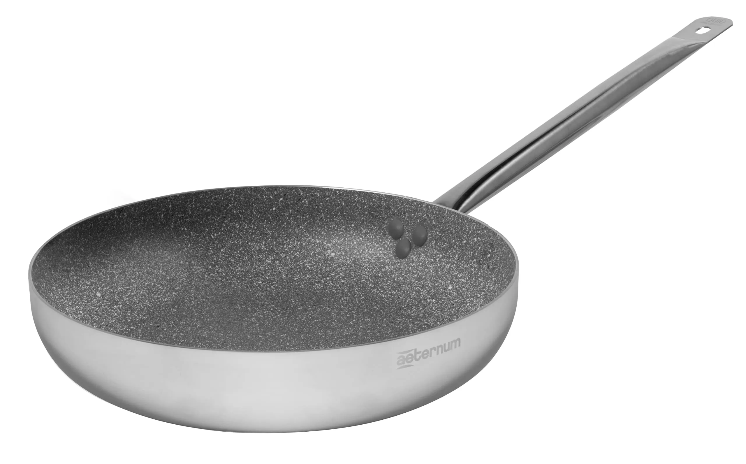 Aeternum, Grande Famiglia, Grandi Dimensioni, Padella Antiaderente, Adatto all'Induzione, Diametro 32 cm, Alluminio, Argento