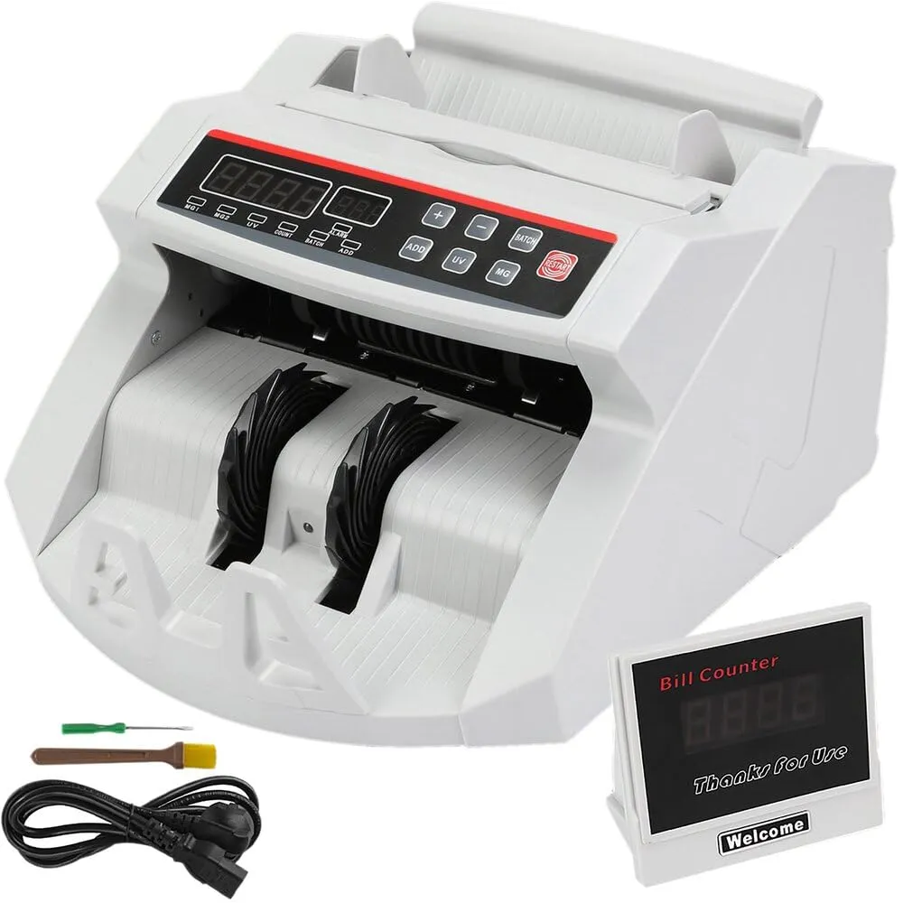 A.M.C. Conta Banconote Display LED Rivelatore di Banconote False, 1000 banconote/minuto