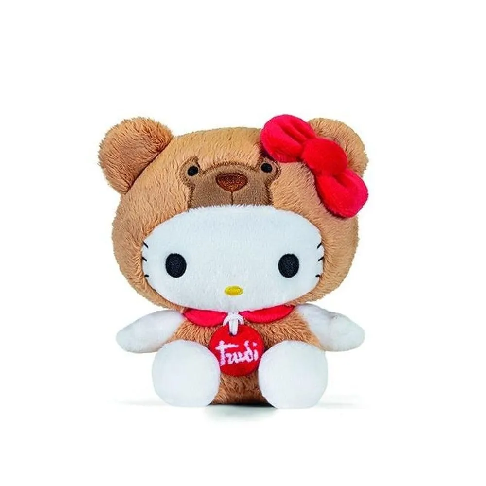Trudi Hello Kitty vestita Orso Ettore | Peluche, idea regalo | 15x14,5x10 cm taglia XS | Hello Kitty and friends | modello 25043