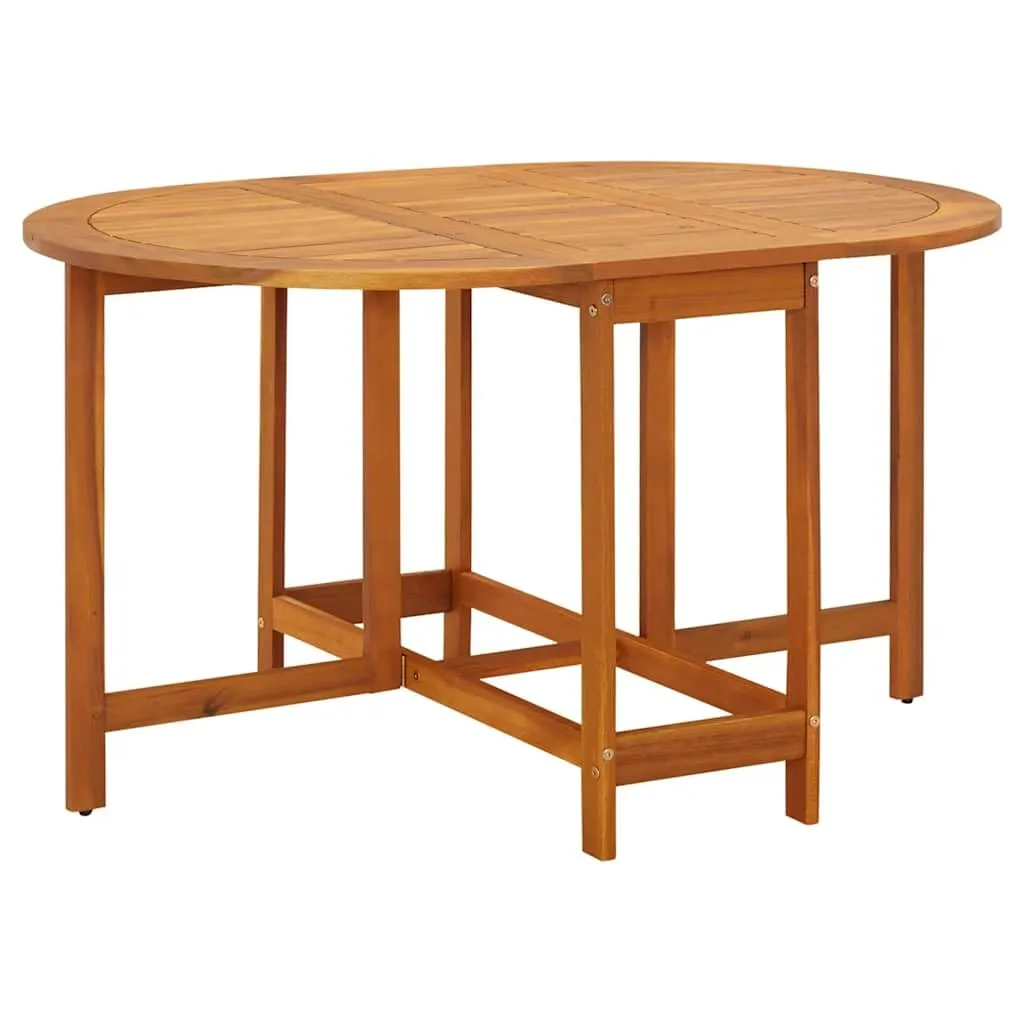 vidaXL Tavolo Ovale Esterni Pieghevole Legno Acacia Tavolino Tavola Giardino