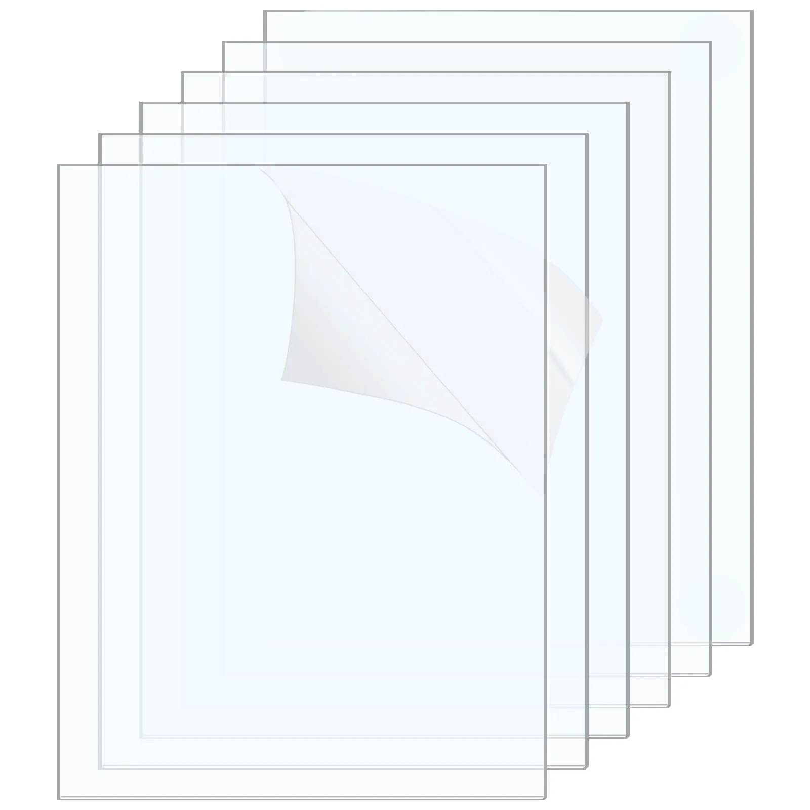 dabinzhijia 6 Pezzo 20x30cm Foglio Acrilico Trasparente, Lastra Plexiglass Rigida, Pannello Acrilico per Sostituzione Vetro Cornice Foto, Decorazione, Resistente all'umidità e Facile da Tagliare