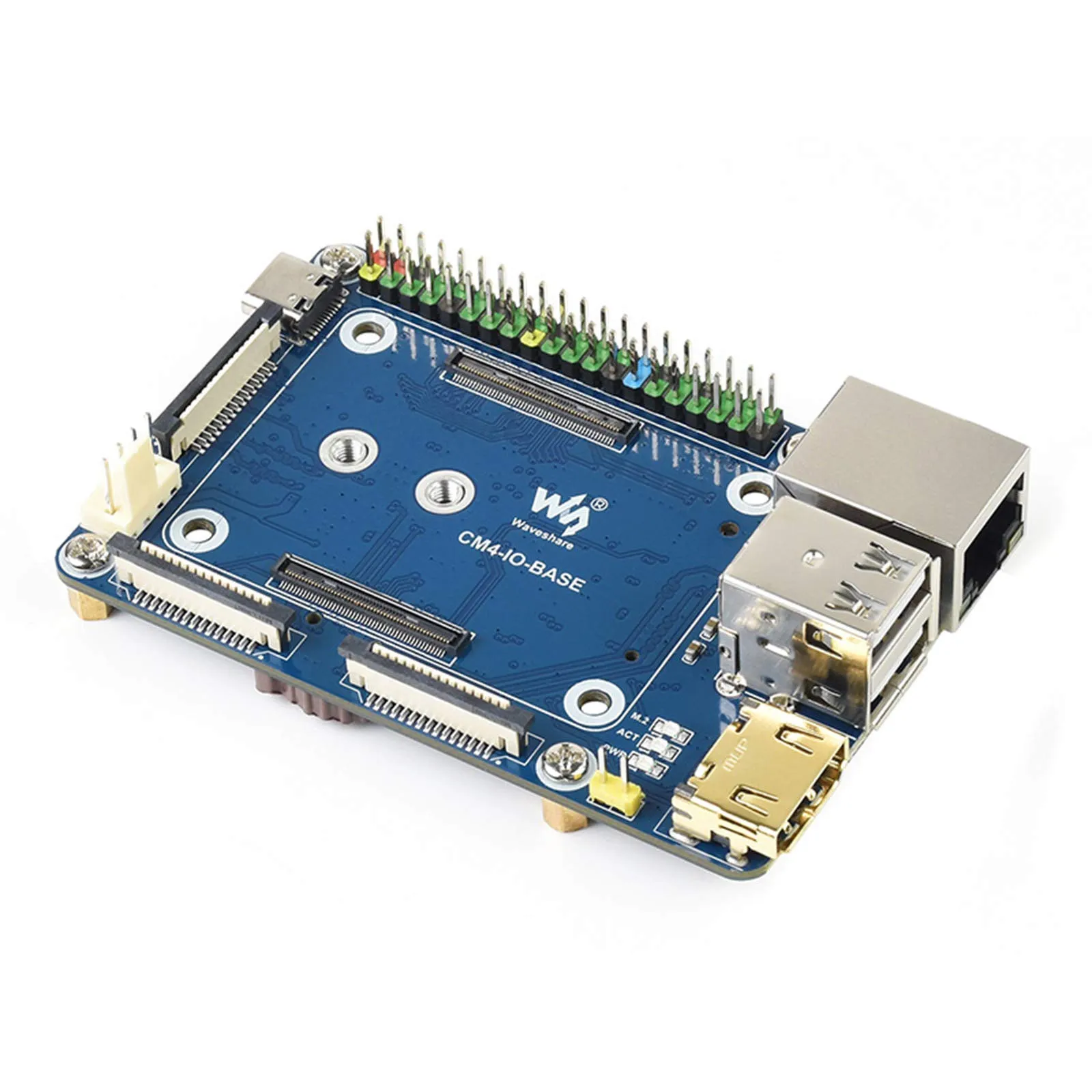 Scheda Base per Raspberry Pi Compute Module 4, con Socket CM4 e Header GPIO 40 PIN, Connettori Multipli Integrati, per Compute Module 4 Lite/EMMC Series