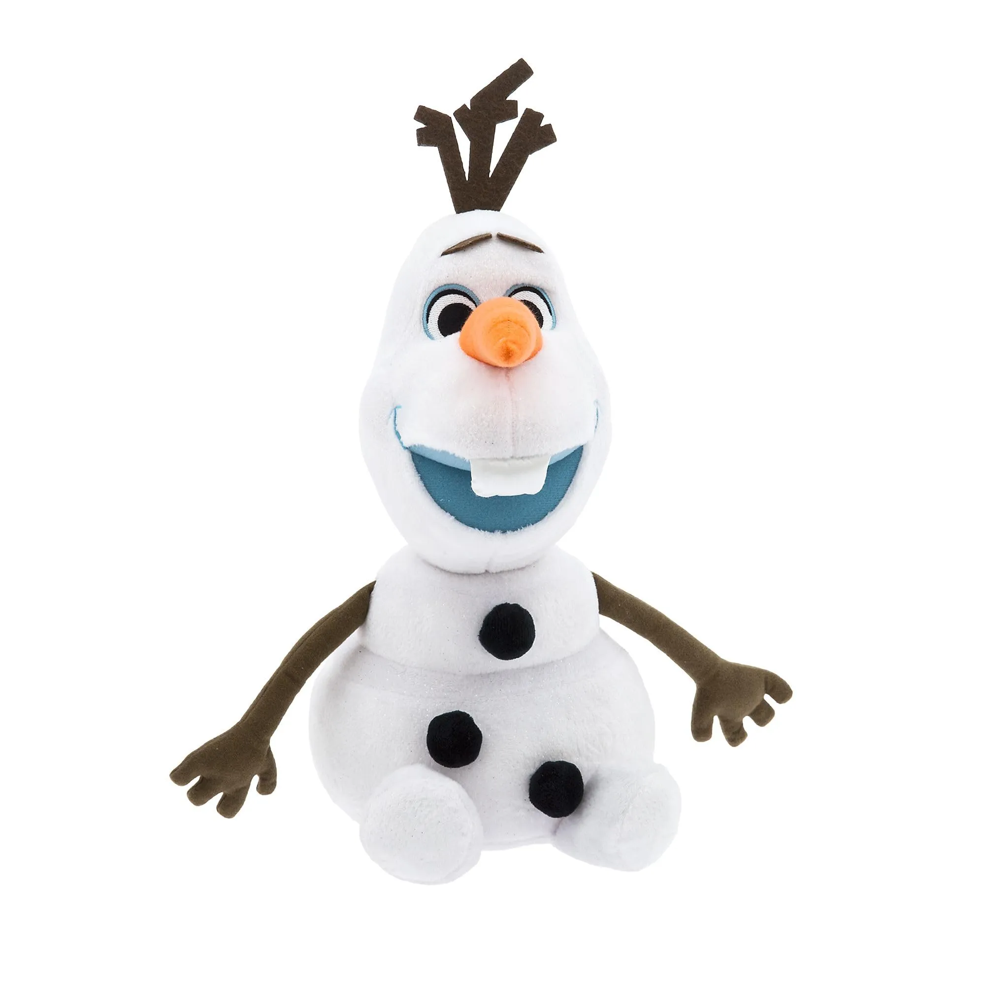 Disney Store Official Olaf Peluche Medio, Frozen: Il Regno di Ghiaccio, 38 cm, Bimbi, Adorabile Pupazzo di Neve Imbottito, Personaggio dei Cartoni Animati in Peluche e Fiocchi di Neve Scintillanti