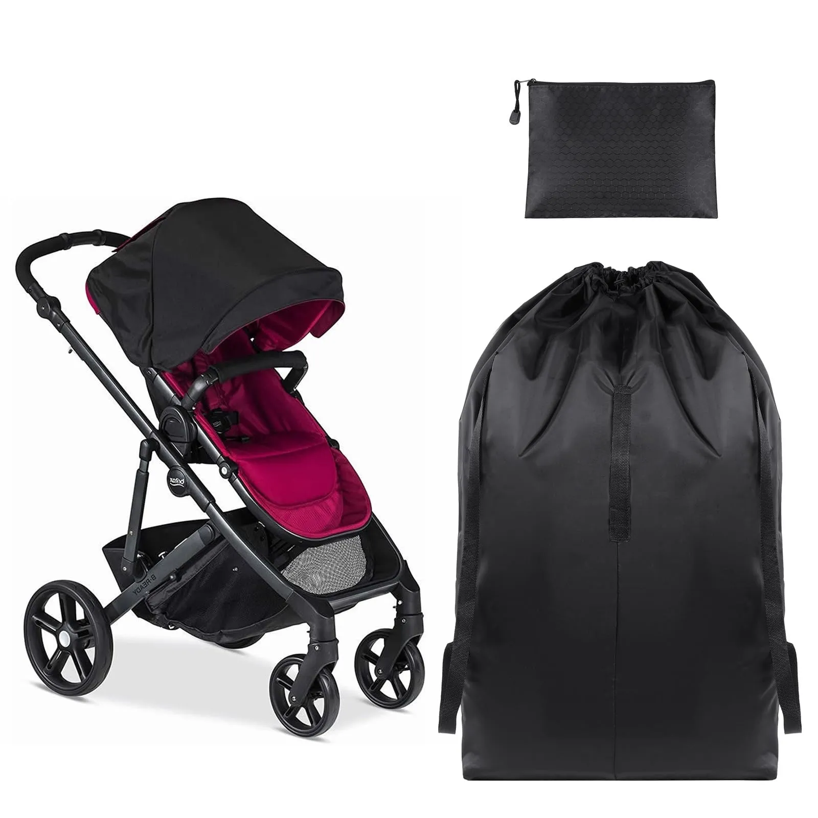 HOTUT Borsa da Viaggio per Passeggino, Borsa da Viaggio Carrozzina, Controllo Gate Borsa da Viaggio con Zaino a Tracolla per Passeggini, Borsa per Passeggino Impermeabile per Aereo,Outdoor,Viaggio