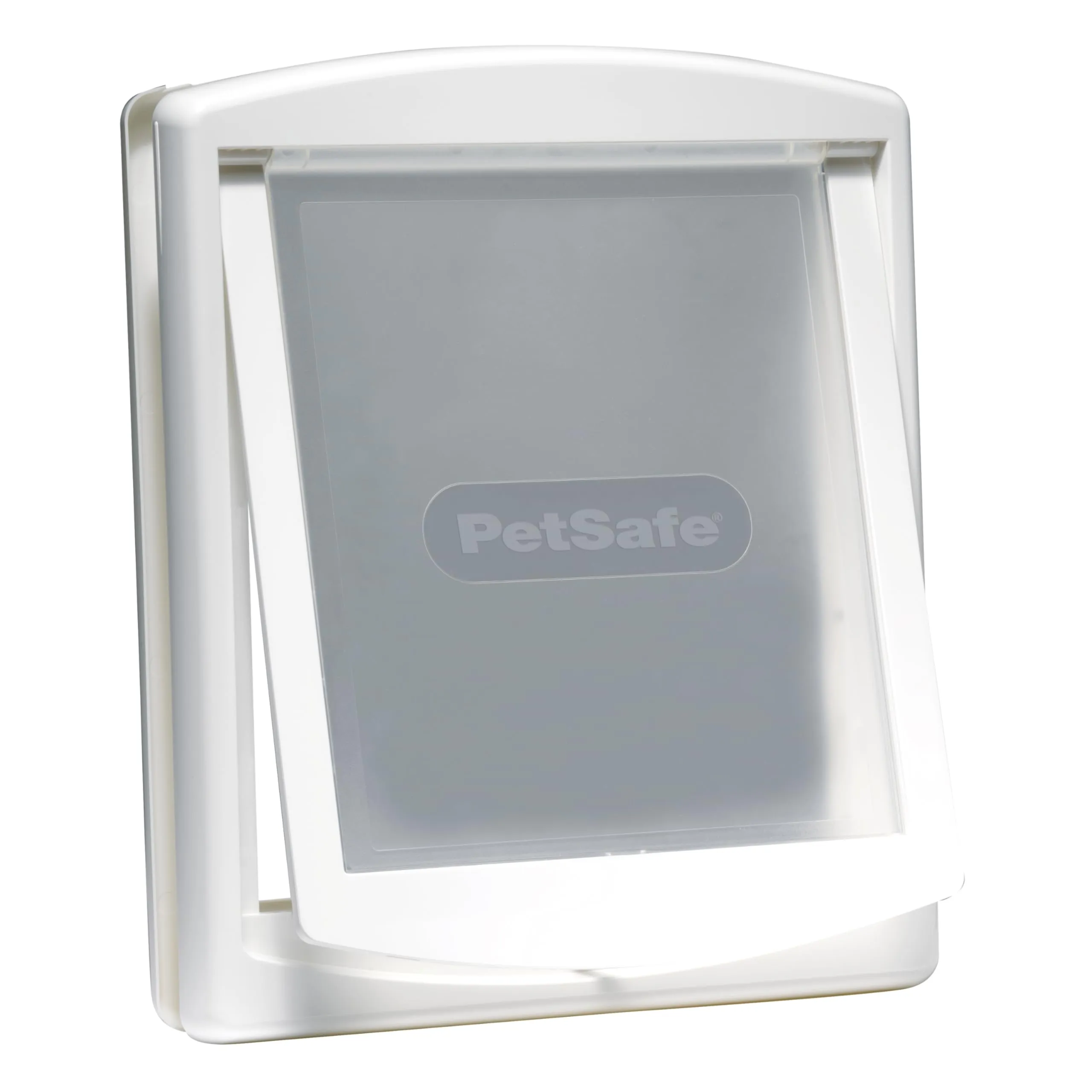 PetSafe Staywell - Porta per Animali Domestici a 2 Vie, Installazione Rapida, Facile da Montare, Chiusura a 2 Vie, per Tutti Gli Animali Domestici – Piccola – Bianca