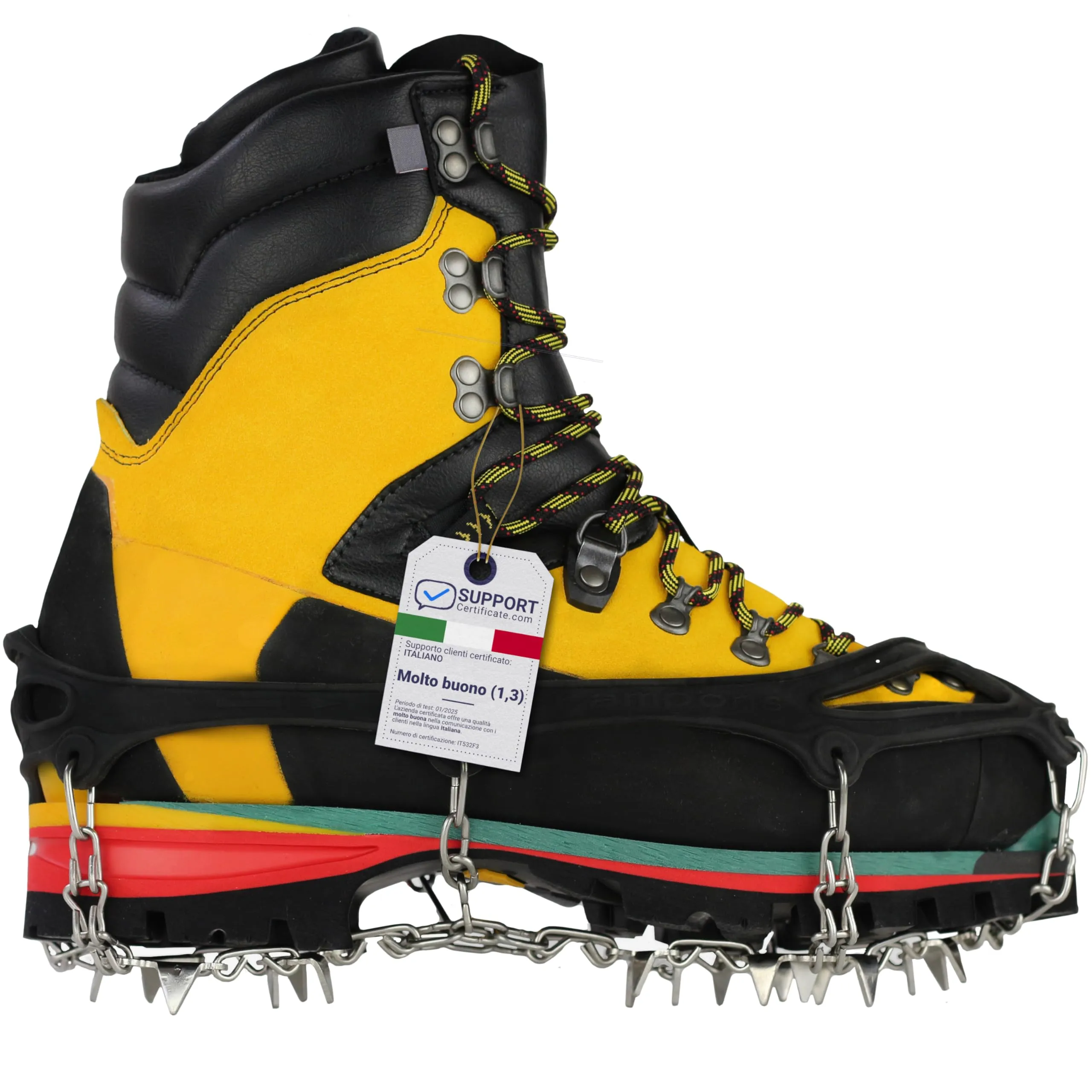 Ramponcini per Scarpe con Artigli in Acciaio e Denti in Acciaio Inossidabile per Sport all'Aperto, Escursioni e Passeggiate Invernali su Neve e Ghiaccio LimitlessXme (XL 44+)