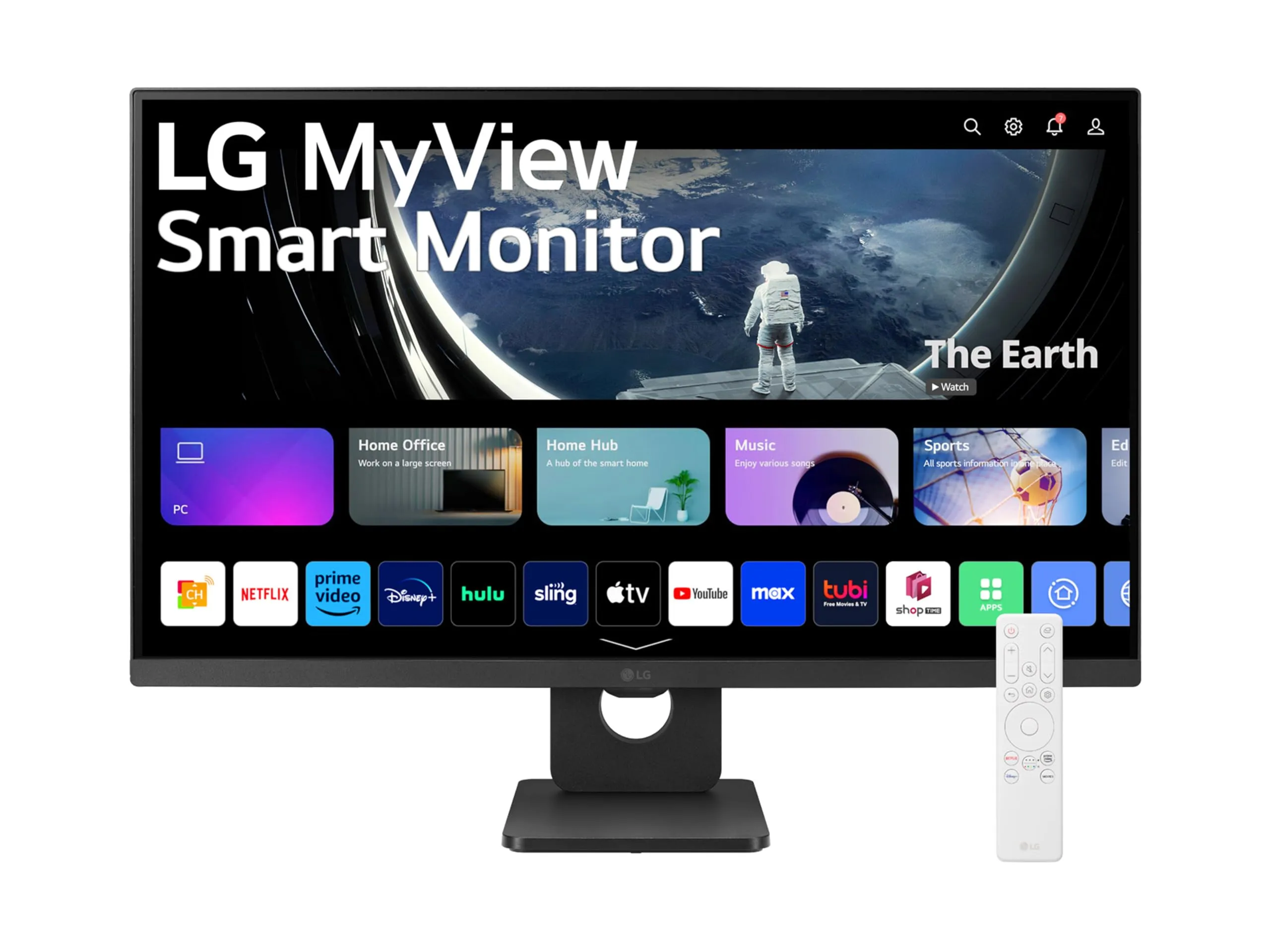 LG 27SR50F Smart Monitor 27" Full HD LED IPS HDR10, 1920x1080, smart webOS 23 con app di streaming, Audio Stereo 10W, 2x HDMI, 1x USB, WiFi, Miracast, AirPlay, Telecomando, Nero
