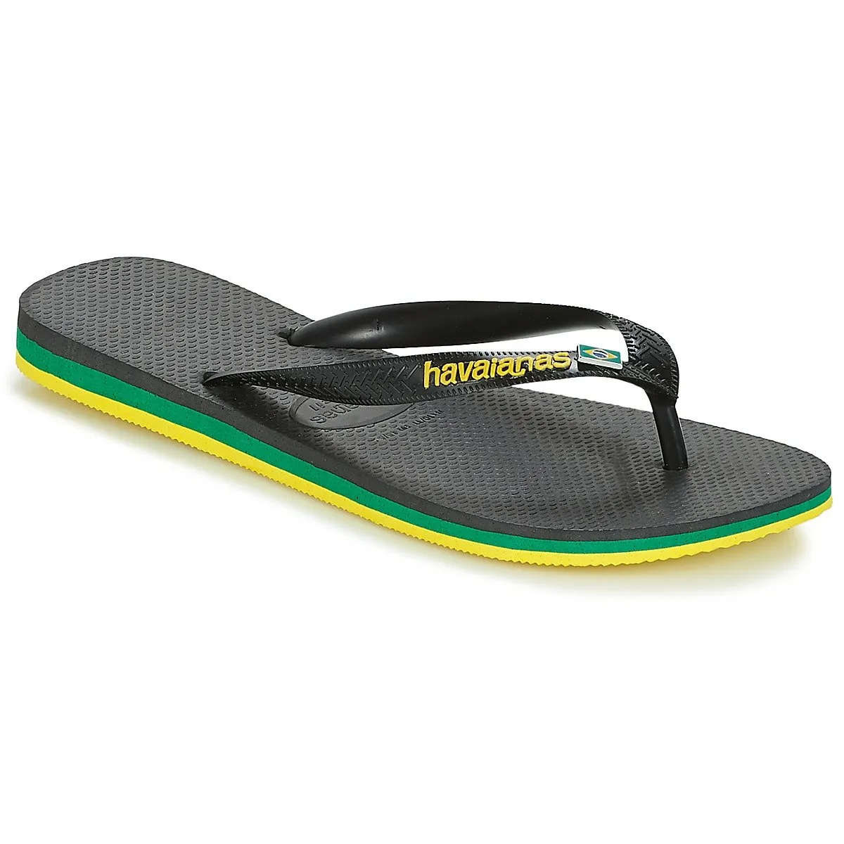 Havaianas Brasil Logo (Mini Me), Infradito Unisex - Bambini e ragazzi, Black/Black, 23/24 EU