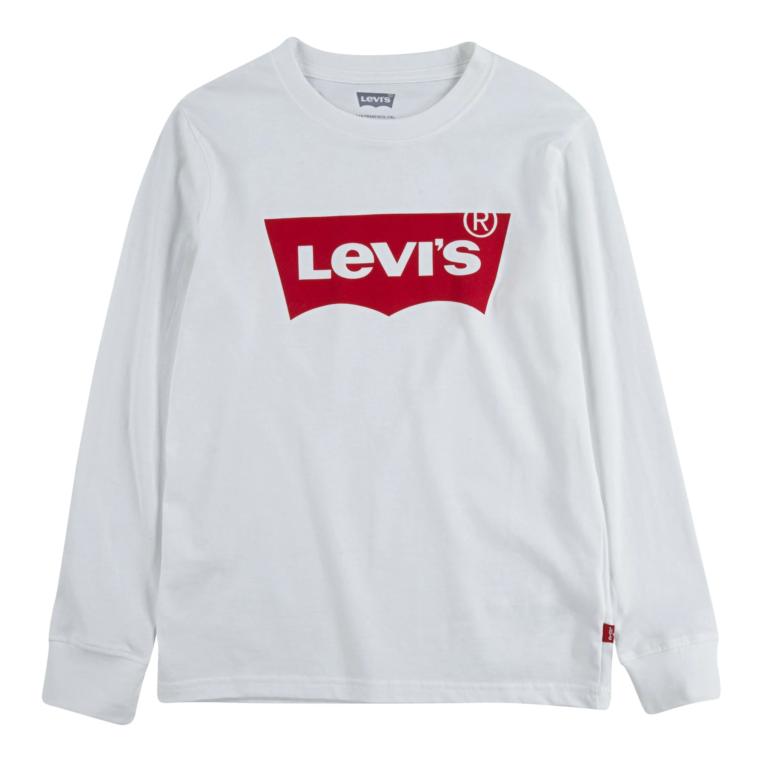 Levi's Lvb L/S Batwing Tee, Maglia a maniche lunghe Bambini e ragazzi, Bianco (White), 8 anni