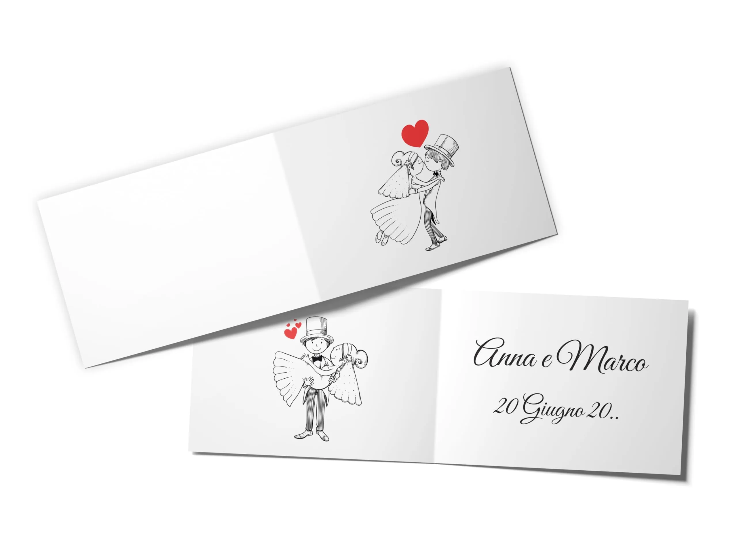 Bigliettini Bomboniera Confetti Personalizzabili con Nome e Data per tutte le Occasioni (23-Matrimonio)