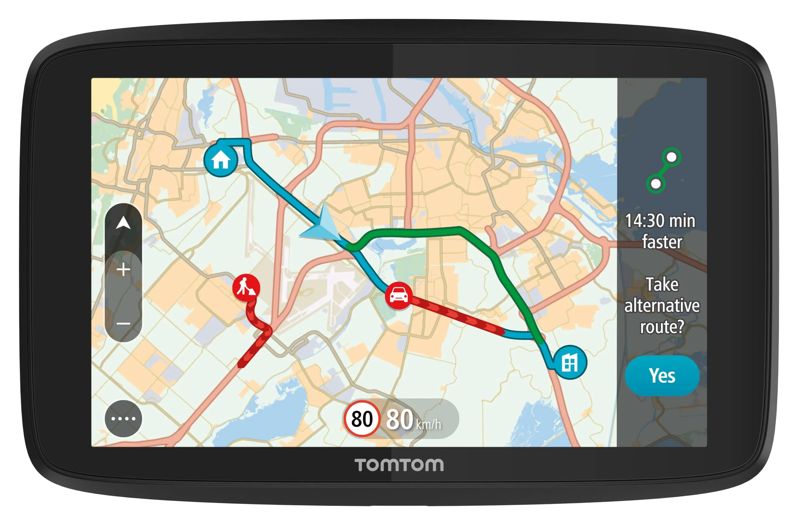 TomTom Navigatore Satellitare per Auto GO Essential, 5 Pollici, Traffico in tempo reale, Mappe Europa, Aggiornamenti Tramite WiFi, Supporto Reversibile Magnetico, Ricondizionato