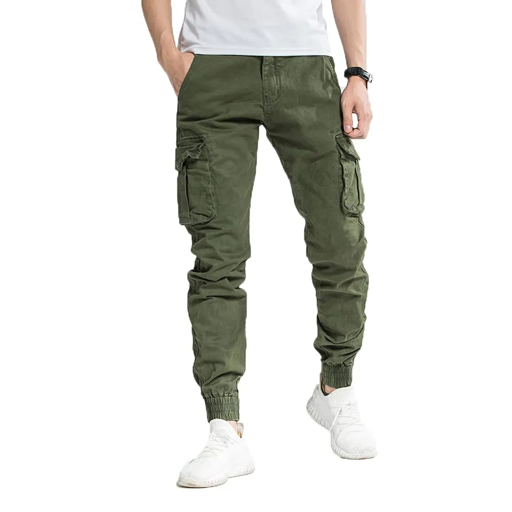 TONY BACKER Pantaloni Casual Uomo Pantaloni Cargo Uomo Pantalone Vintege G6551 (IT, Misura del girovita, 52, Regular, Regular, Verde)