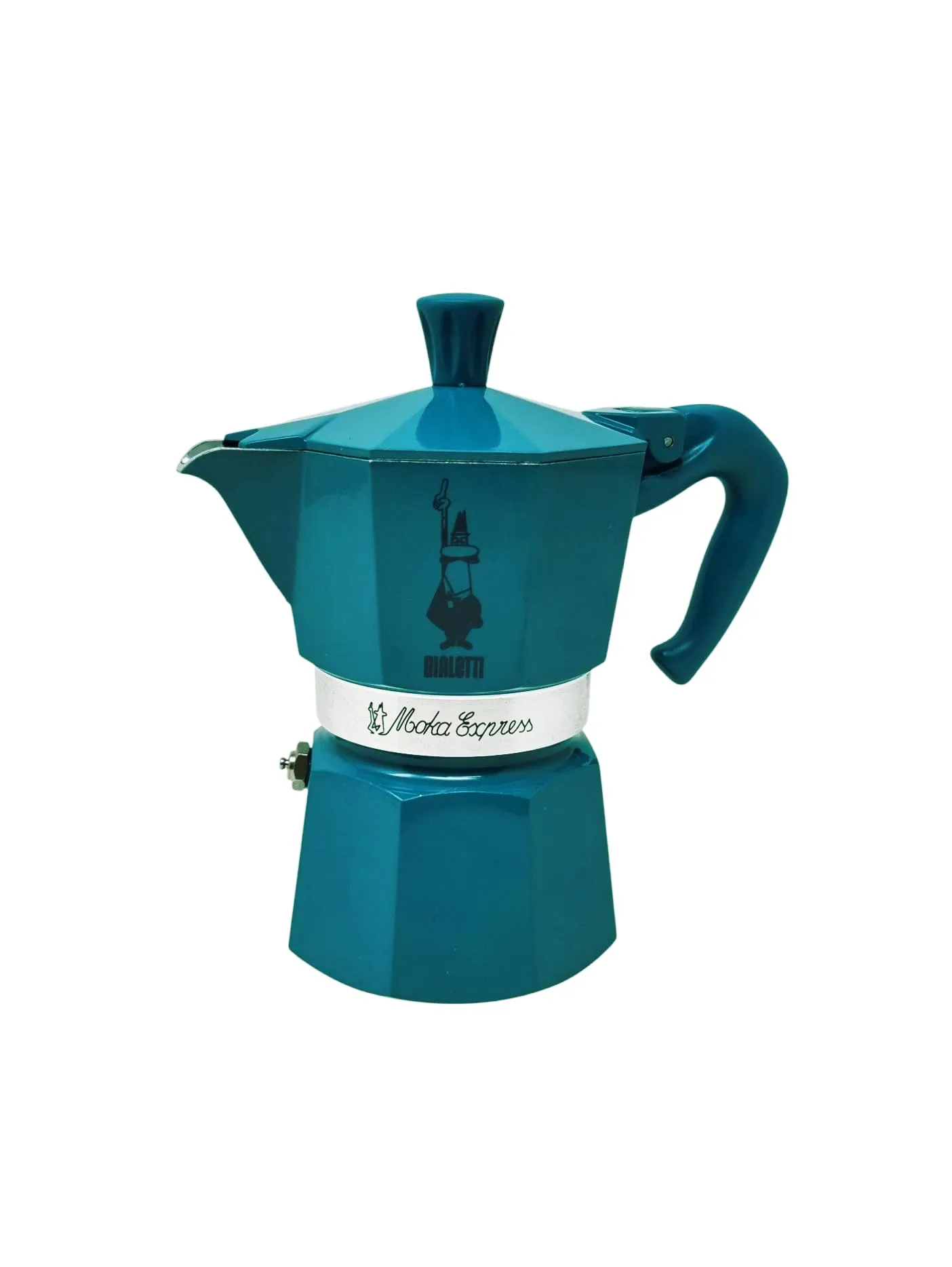 Bialetti Caffettiera Moka 3 Tazze, Collezione Winter Wonderland, Colore Turchese