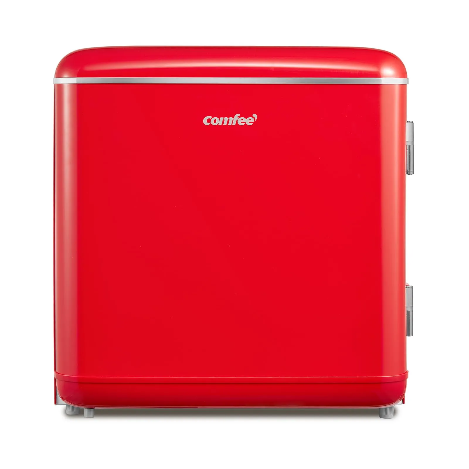 COMFEE' RCD50RE2EURT(E) Frigorifero piccolo 47Litri, Design retrò, Mini frigo tavolo mono porta, Termostato regolabile, Silenzioso, Adatto a casa, ufficio e hotel, Rosso